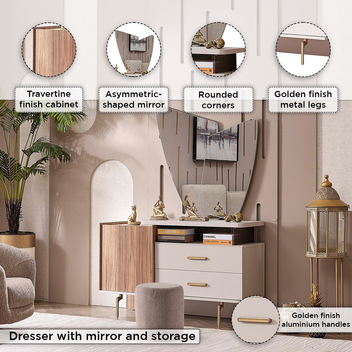 طقم غرفة نوم كينج 6 قطع منجدة بمساحة تخزين هيدروليك من بريستيج - 180x200 سم-hbxbedroom-bedsandbedsets-bedroomsets-king-image-9