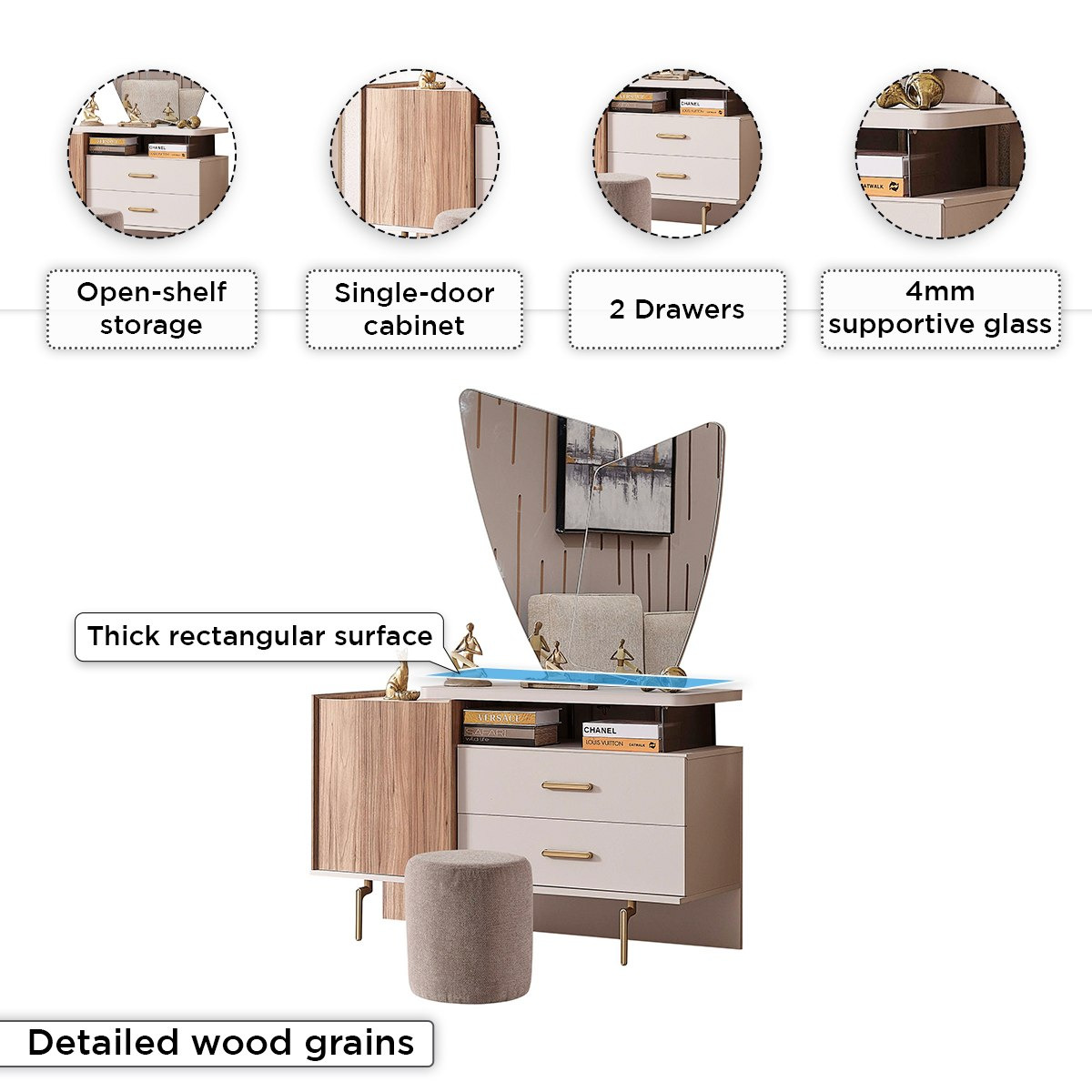 طقم غرفة نوم كينج 6 قطع منجدة بمساحة تخزين هيدروليك من بريستيج - 180x200 سم-hbxbedroom-bedsandbedsets-bedroomsets-king-image-10