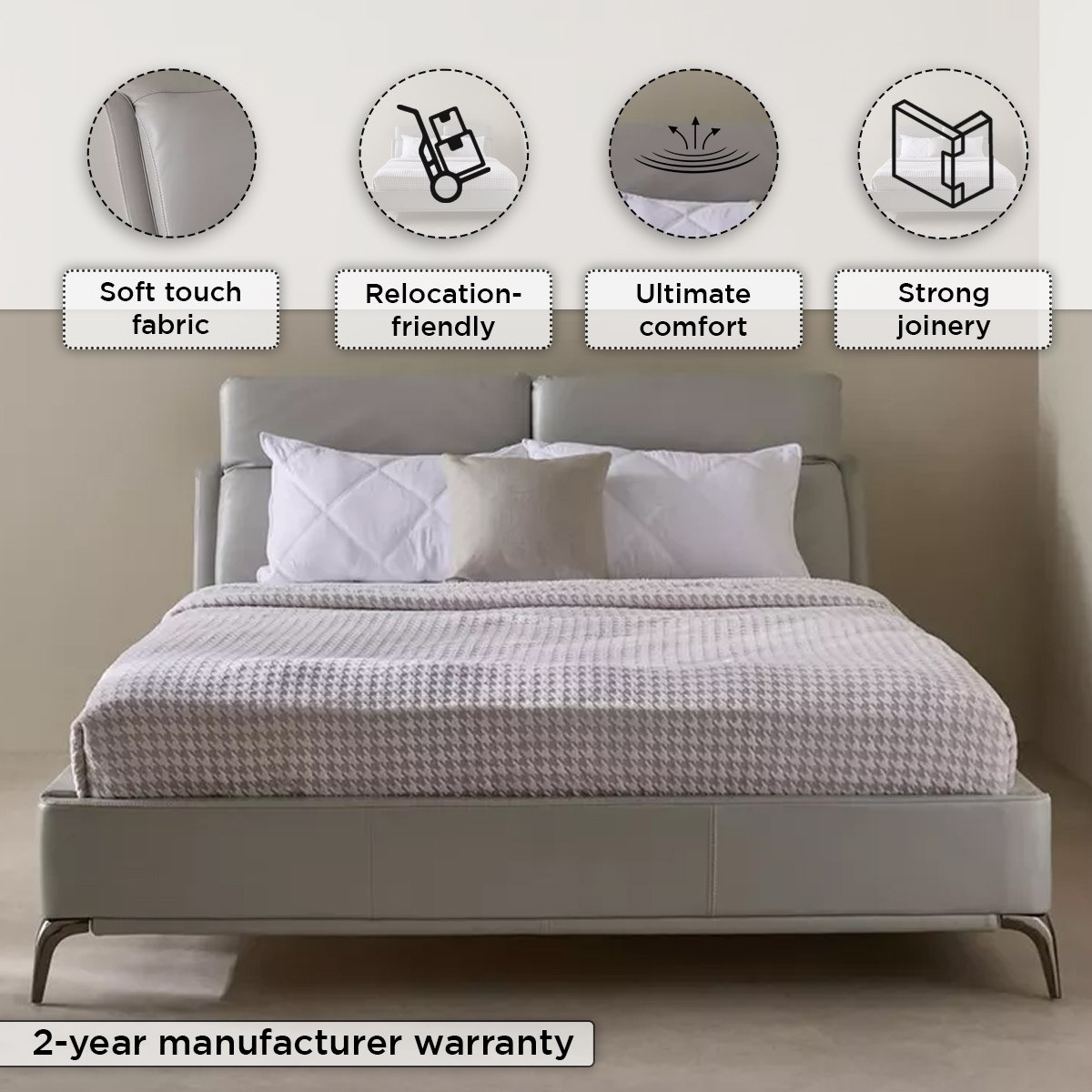 سرير كوين ذكي منجد ومتعدد الوظائف من مارويل زينيث - 160x200 سم-hbxbedroom-bedsandbedsets-beds-queen-image-5