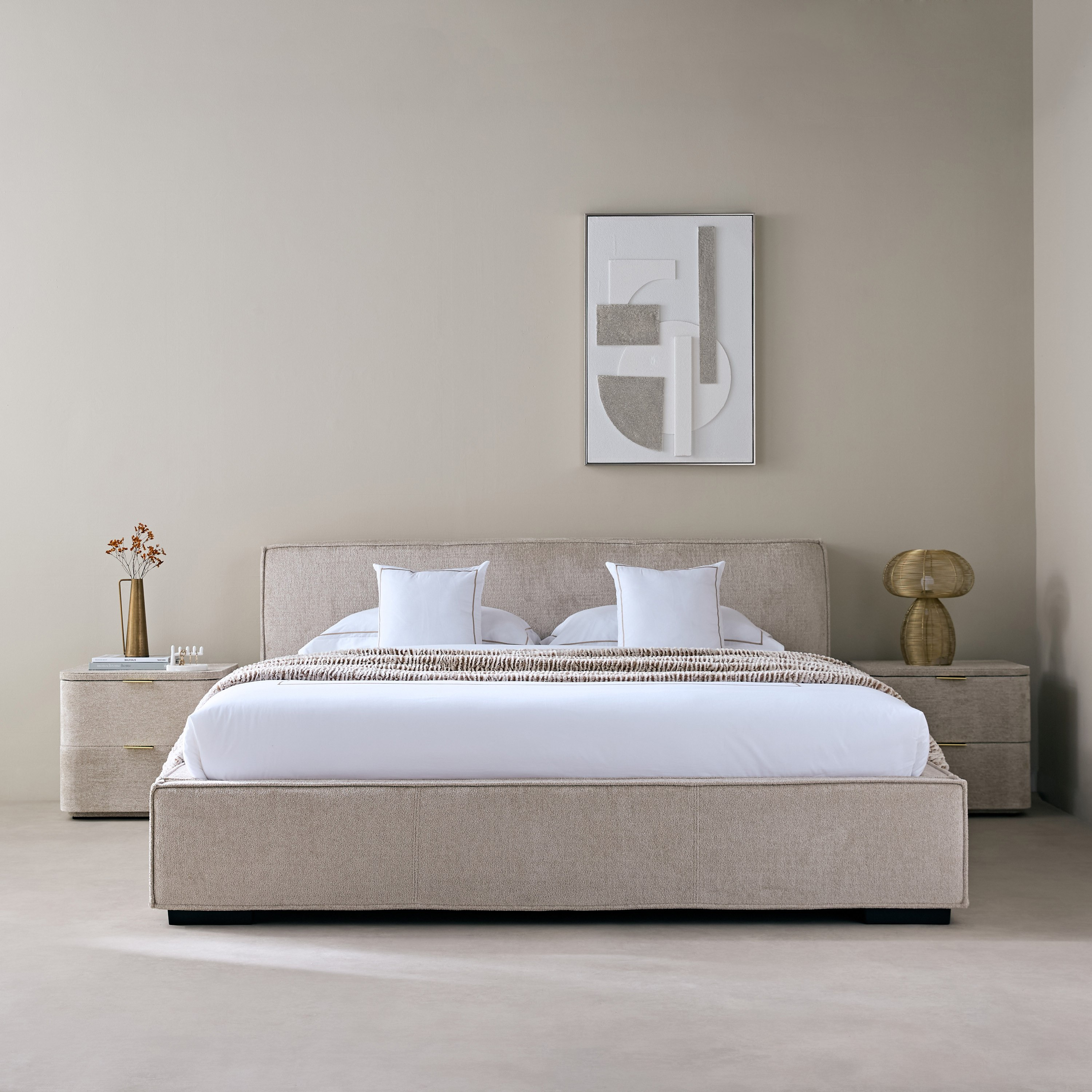 سرير كينج منجد من ماين أوسلو - 180x200 سم-hbxfurniture-bedsandbedsets-beds-king-image-1