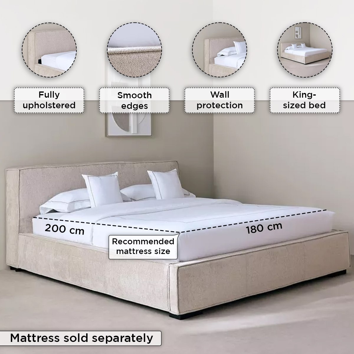 سرير كينج منجد من ماين أوسلو - 180x200 سم-hbxfurniture-bedsandbedsets-beds-king-image-4
