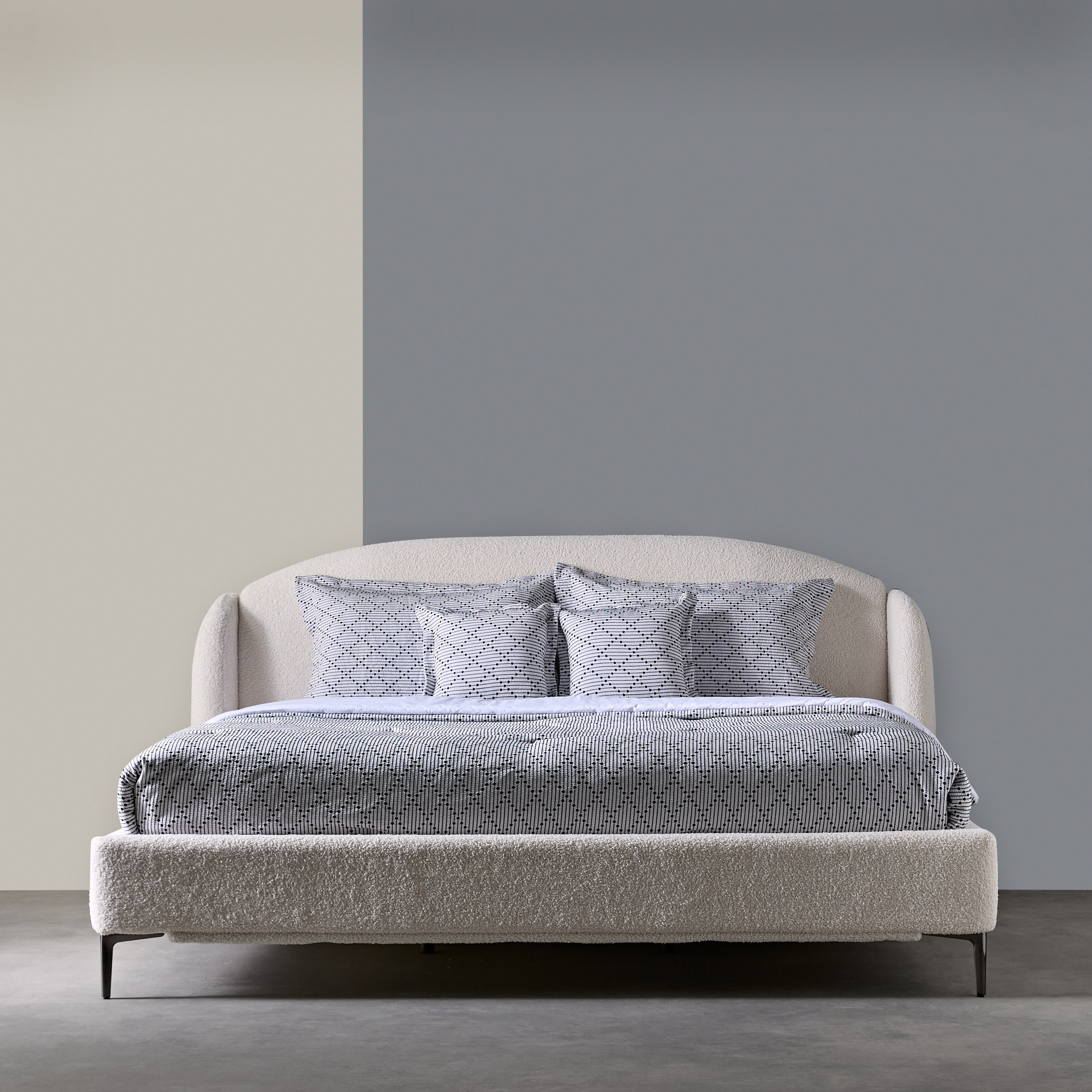Dona Frankfurt King Upholstered Bed - 180x200 cm-hbxfurniture-bedsandbedsets-beds-king-image-2