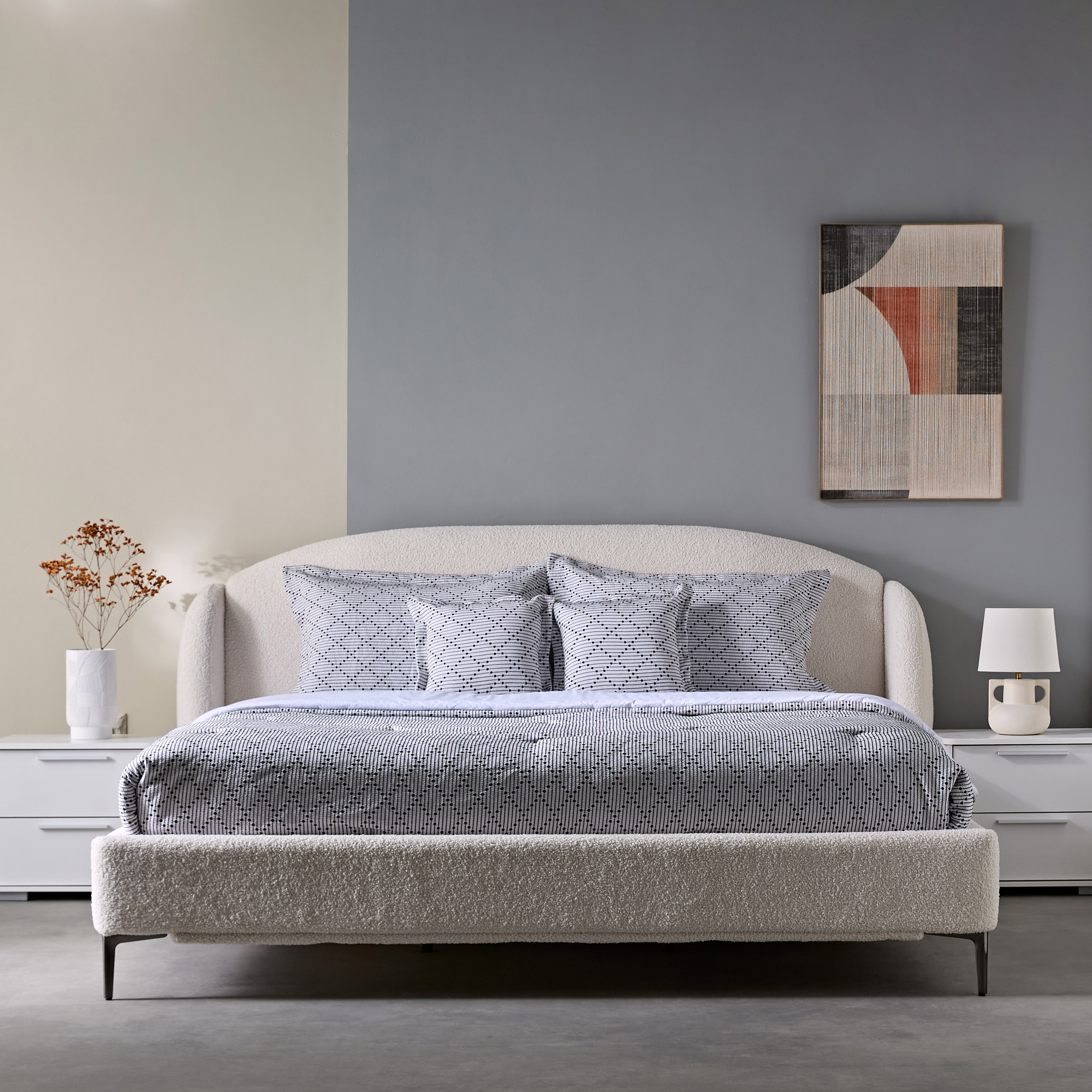 Dona Frankfurt King Upholstered Bed - 180x200 cm-hbxfurniture-bedsandbedsets-beds-king-image-6