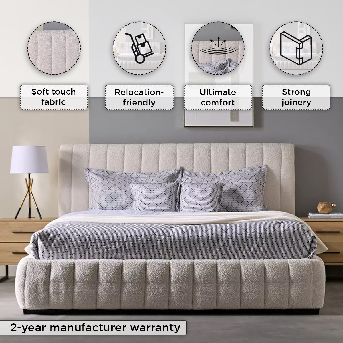 سرير كينج منجد أوربان من فرانكفورت - 180 × 200 سم-hbxfurniture-bedsandbedsets-upholsteredbeds-king-image-5