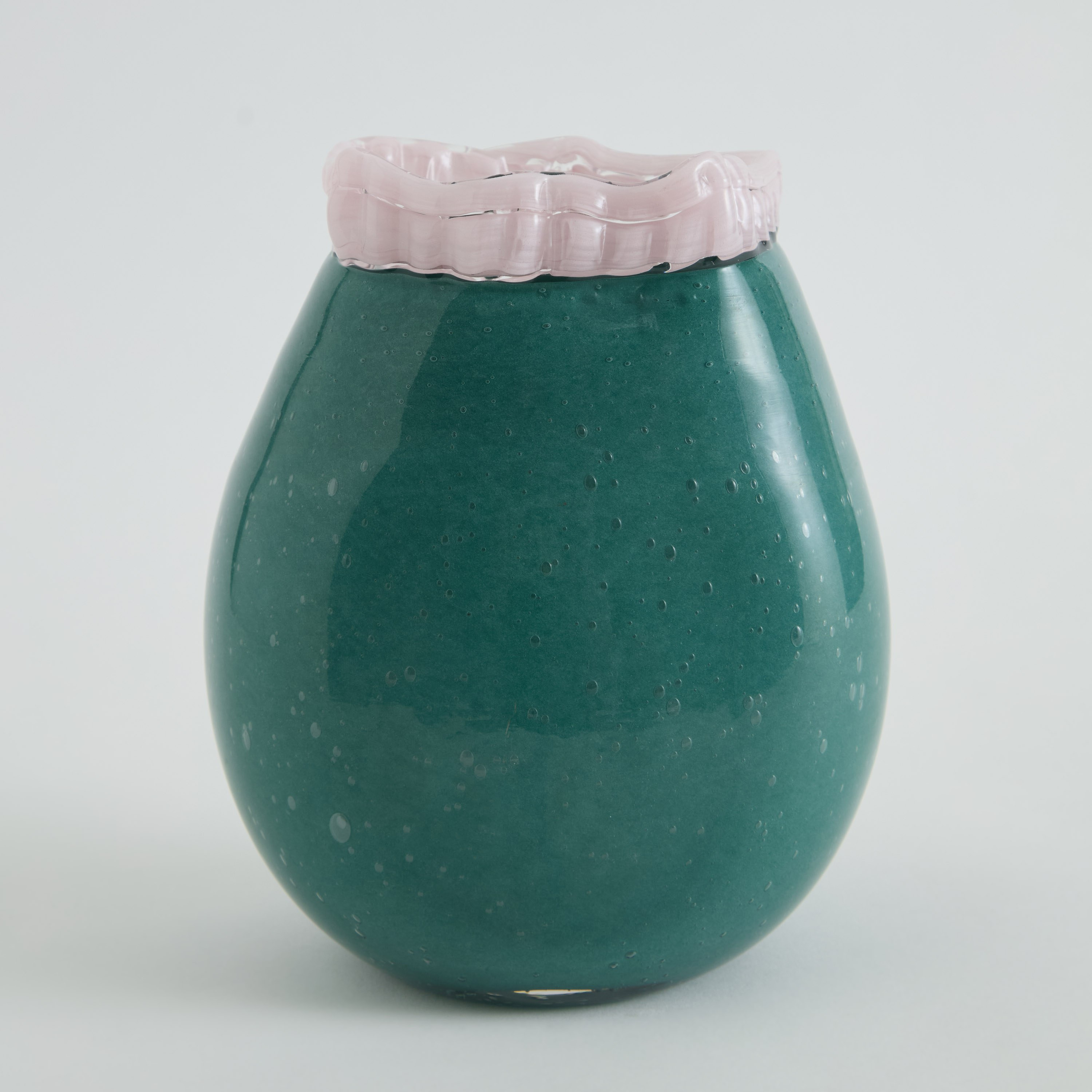 Reva Peacock Premium Bubble Vase with Rim - 16x11.5x20 cm-PROMO_HB_AE_B2G2_011025-image-5