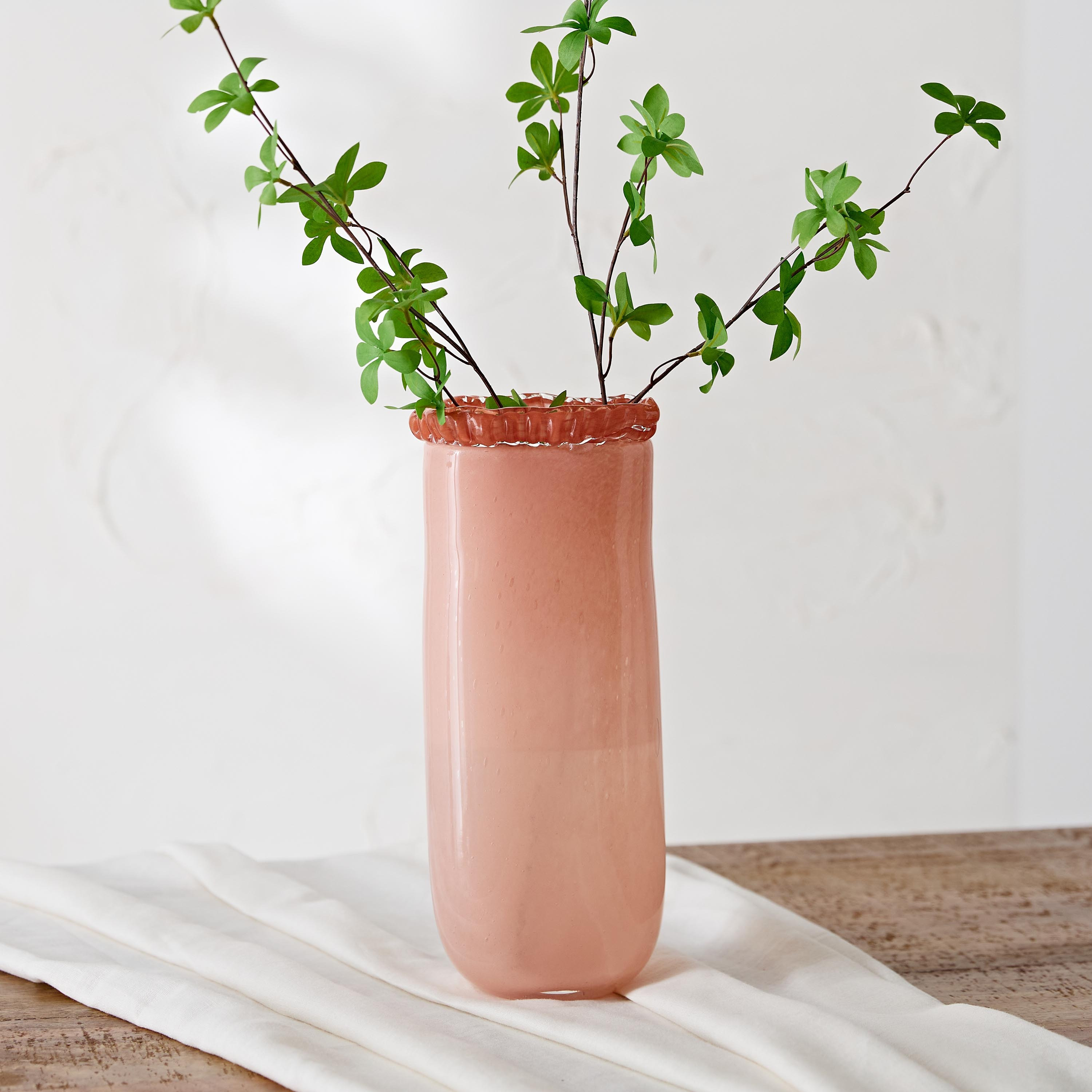 Reva Handmade Premium Glass Vase with Rim - 14.5x10x31 cm-PROMO_HB_AE_B2G2_011025-image-1
