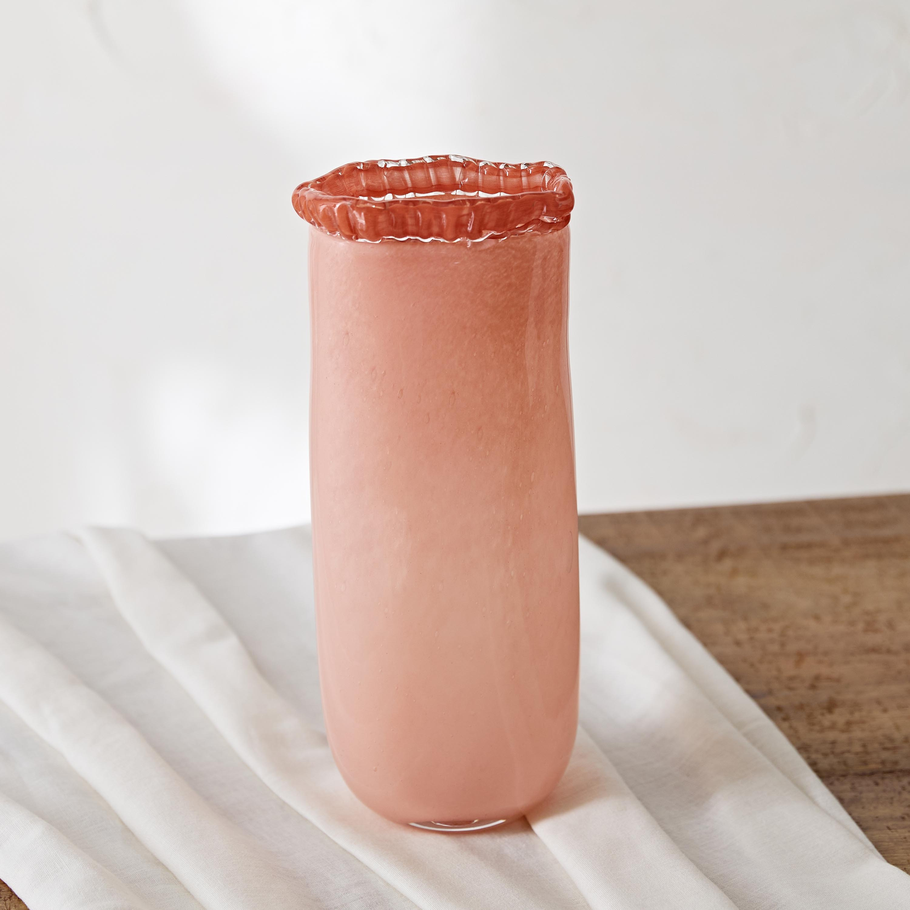 Reva Handmade Premium Glass Vase with Rim - 14.5x10x31 cm-PROMO_HB_AE_B2G2_011025-image-2