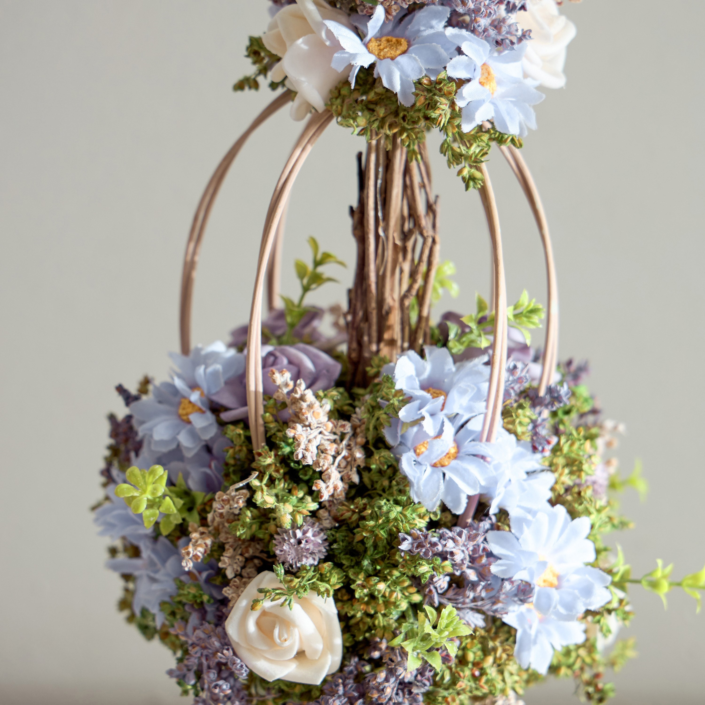 شجرة زينة ديزي وروز طبقتين من كافين - 16×16×34 سم-hbxdecorandfurnishings-homeaccessories-artificialflowersandplants-image-3