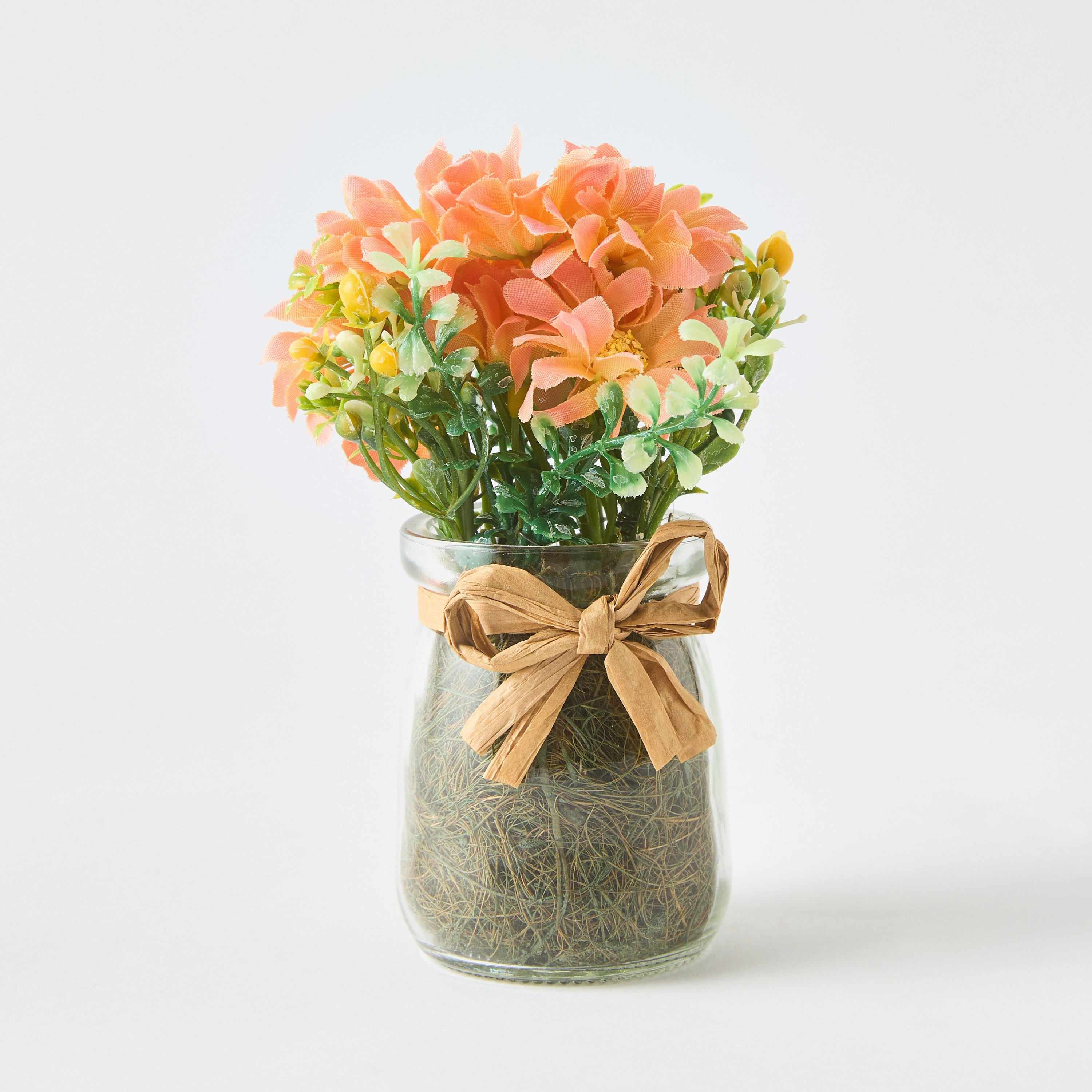 تشكيلة زهور الأقحوان في زجاجة من كافين - 9x9x13 سم-hbxdecorandfurnishings-homeaccessories-artificialflowersandplants-image-5