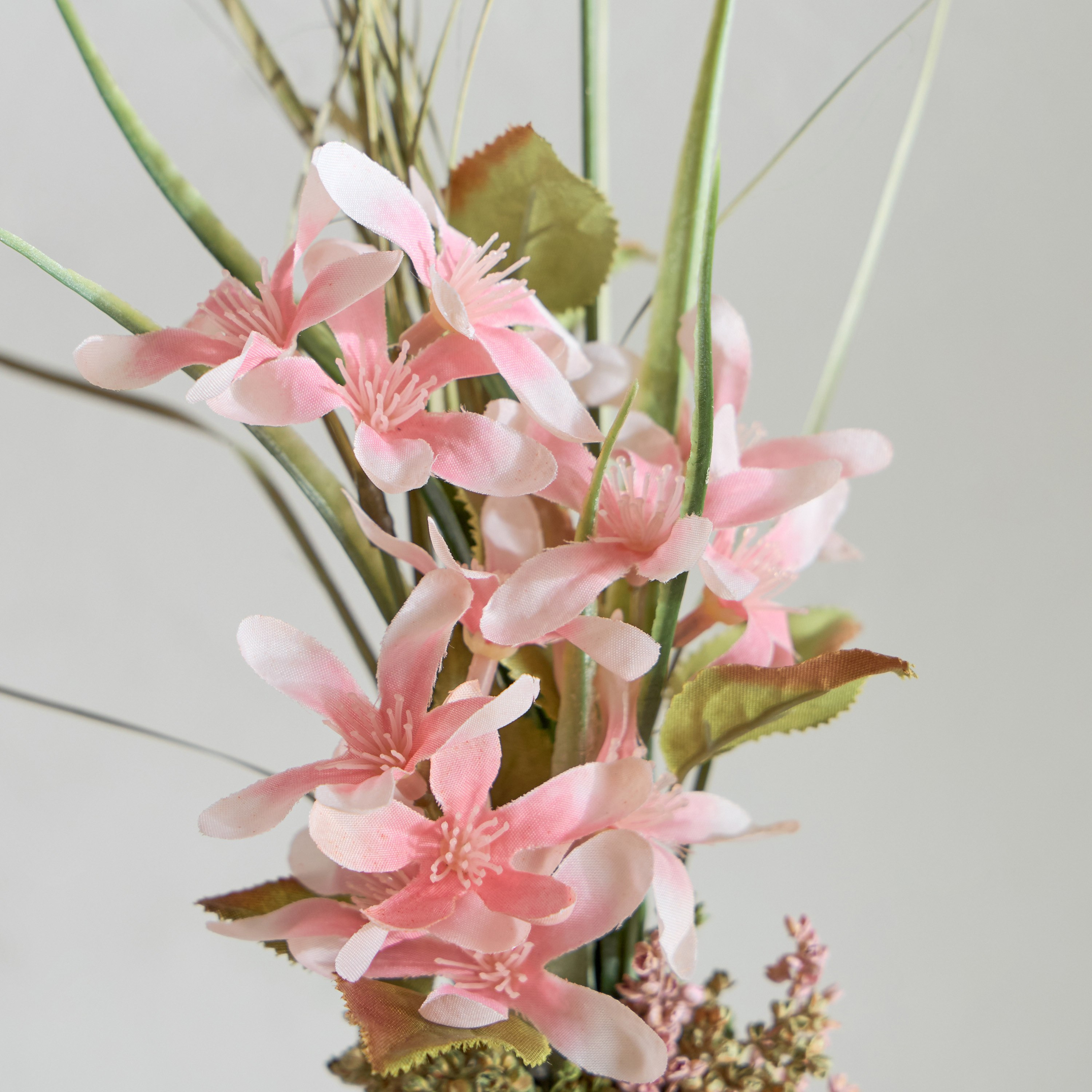 زهرة فراشة في مزهرية زجاجية مع أزهار مجففة من كيفن - 11x10x35 سم-hbxdecorandfurnishings-homeaccessories-artificialflowersandplants-image-3