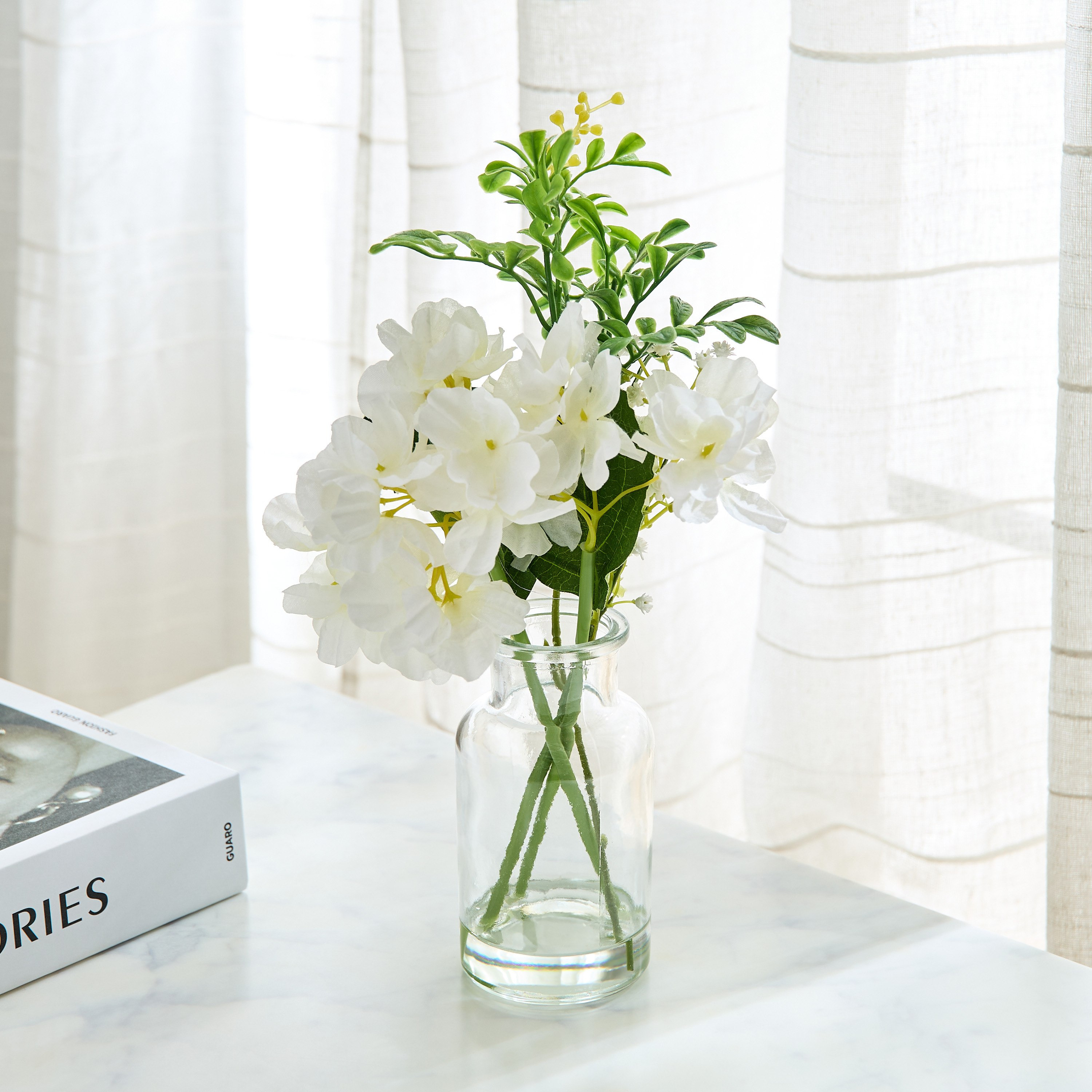 باقة زهور كوبية مع مياه في قارورة زجاج من ليارا - 33 سك-hbxdecorandfurnishings-homeaccessories-artificialflowersandplants-image-1