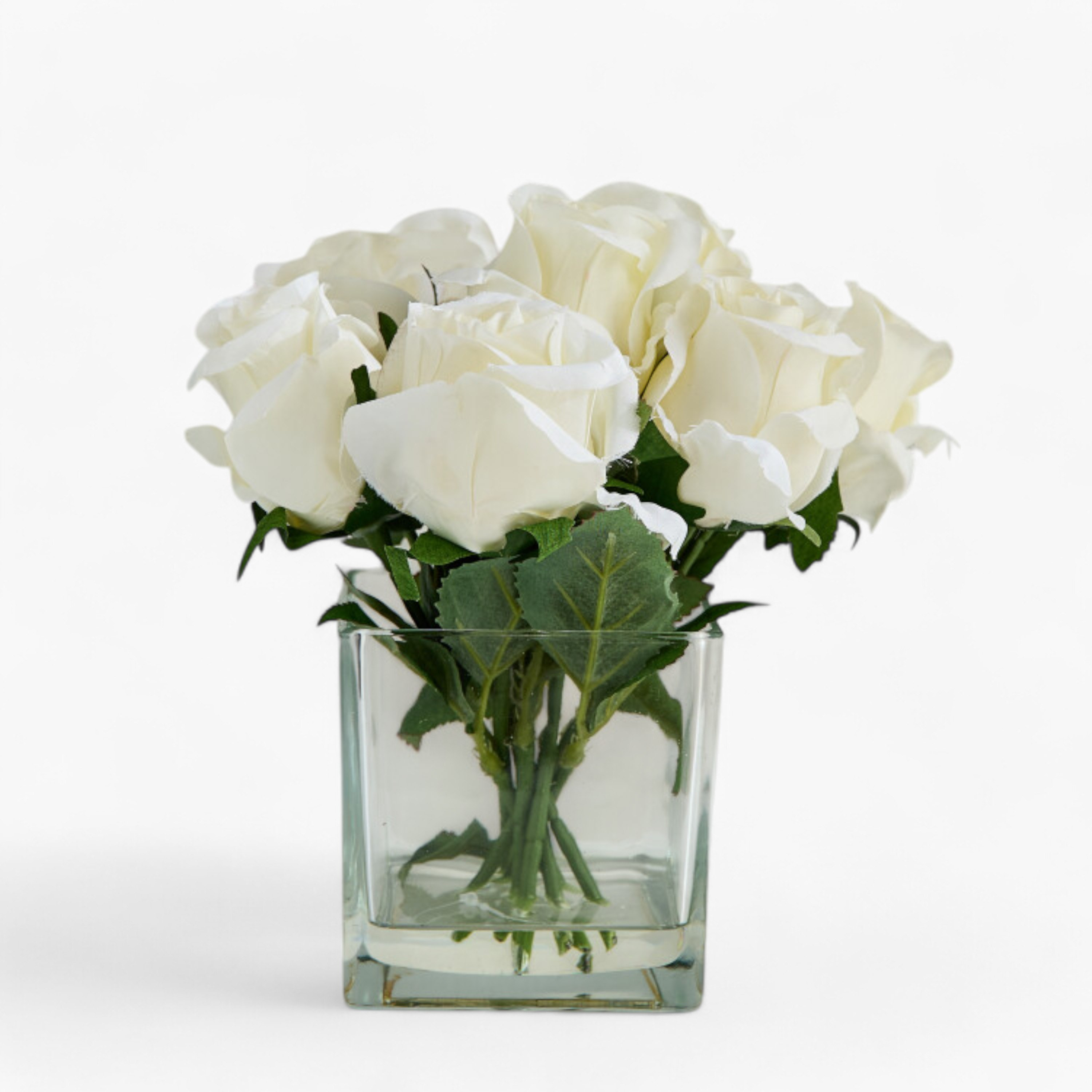 Liara Rose Buds Arrangement with Still Water in Glass Pot - 30 cm-hbxdecorandfurnishings-homeaccessories-artificialflowersandplants-image-5