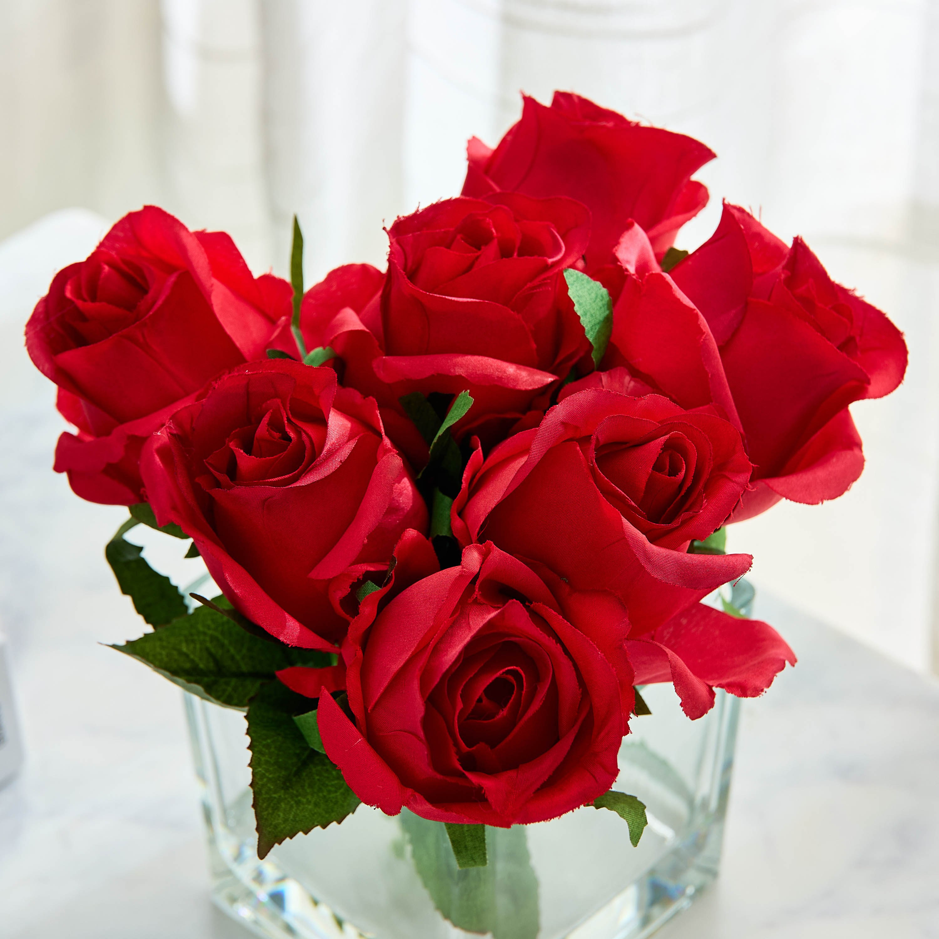 باقة زهور في وعاء زجاجي من ليارا - 30 سم-hbxdecorandfurnishings-homeaccessories-artificialflowersandplants-image-2