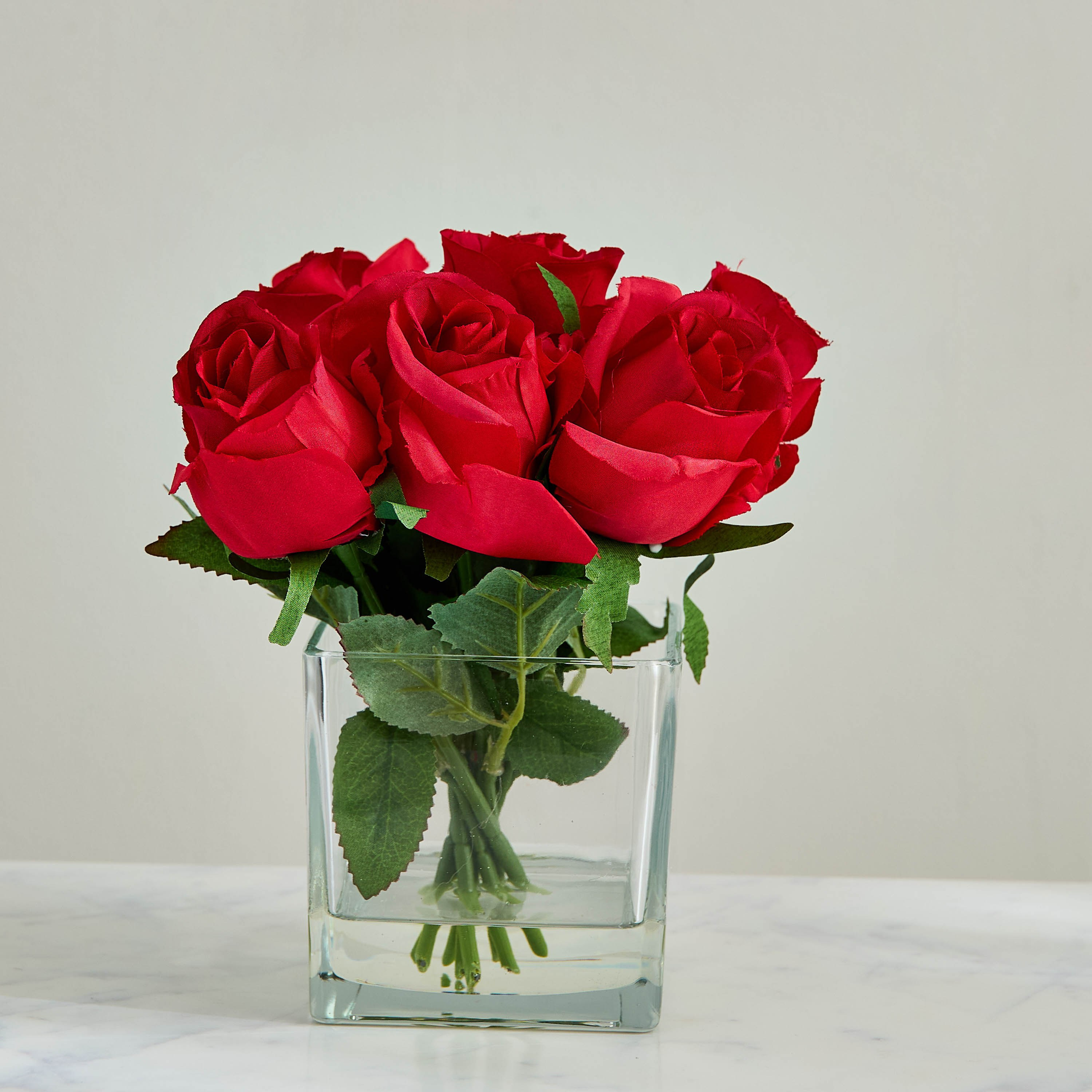 باقة زهور في وعاء زجاجي من ليارا - 30 سم-hbxdecorandfurnishings-homeaccessories-artificialflowersandplants-image-4