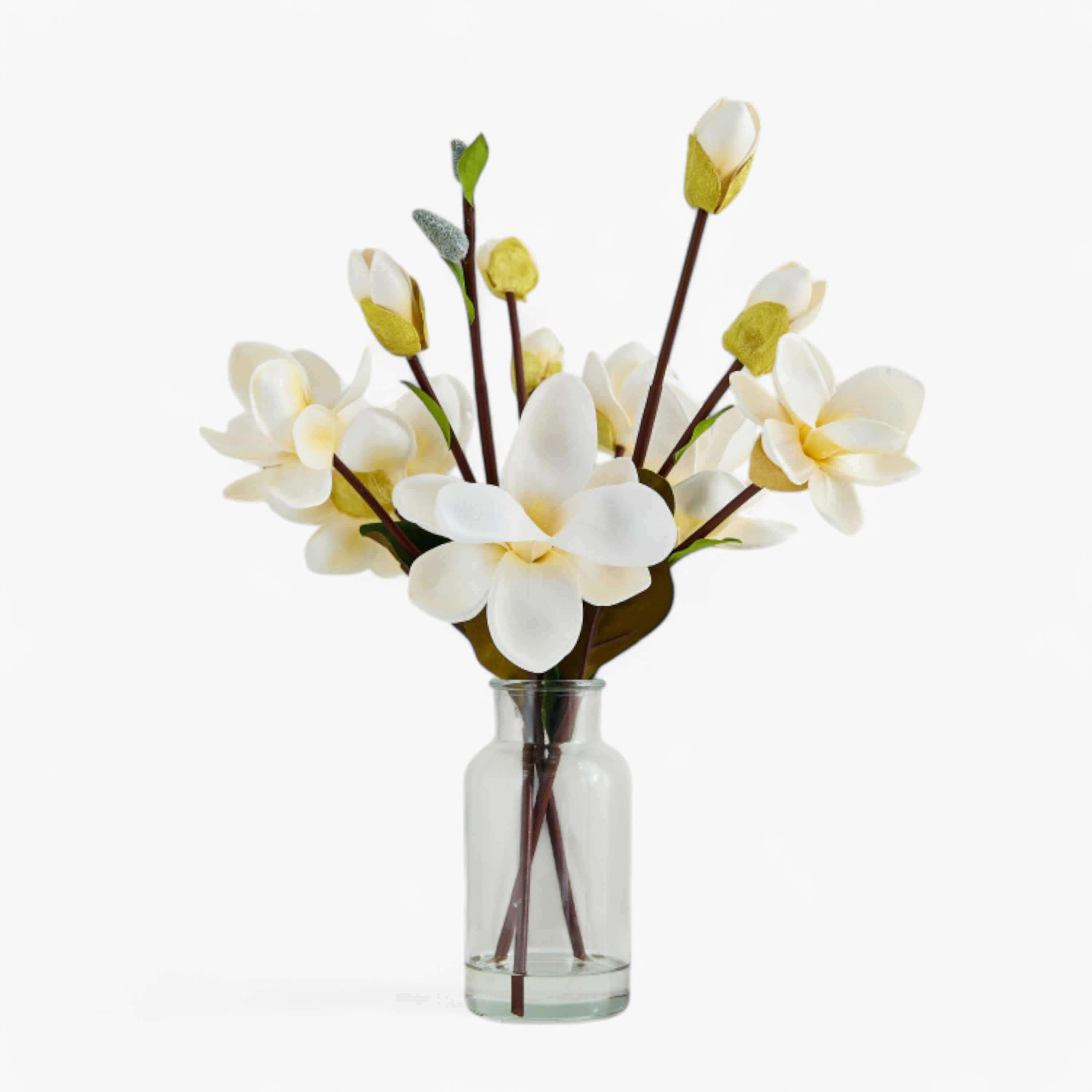 باقة زهور ماجنوليا في قارورة زجاجية من ليارا - 40 سم-hbxdecorandfurnishings-homeaccessories-artificialflowersandplants-image-5