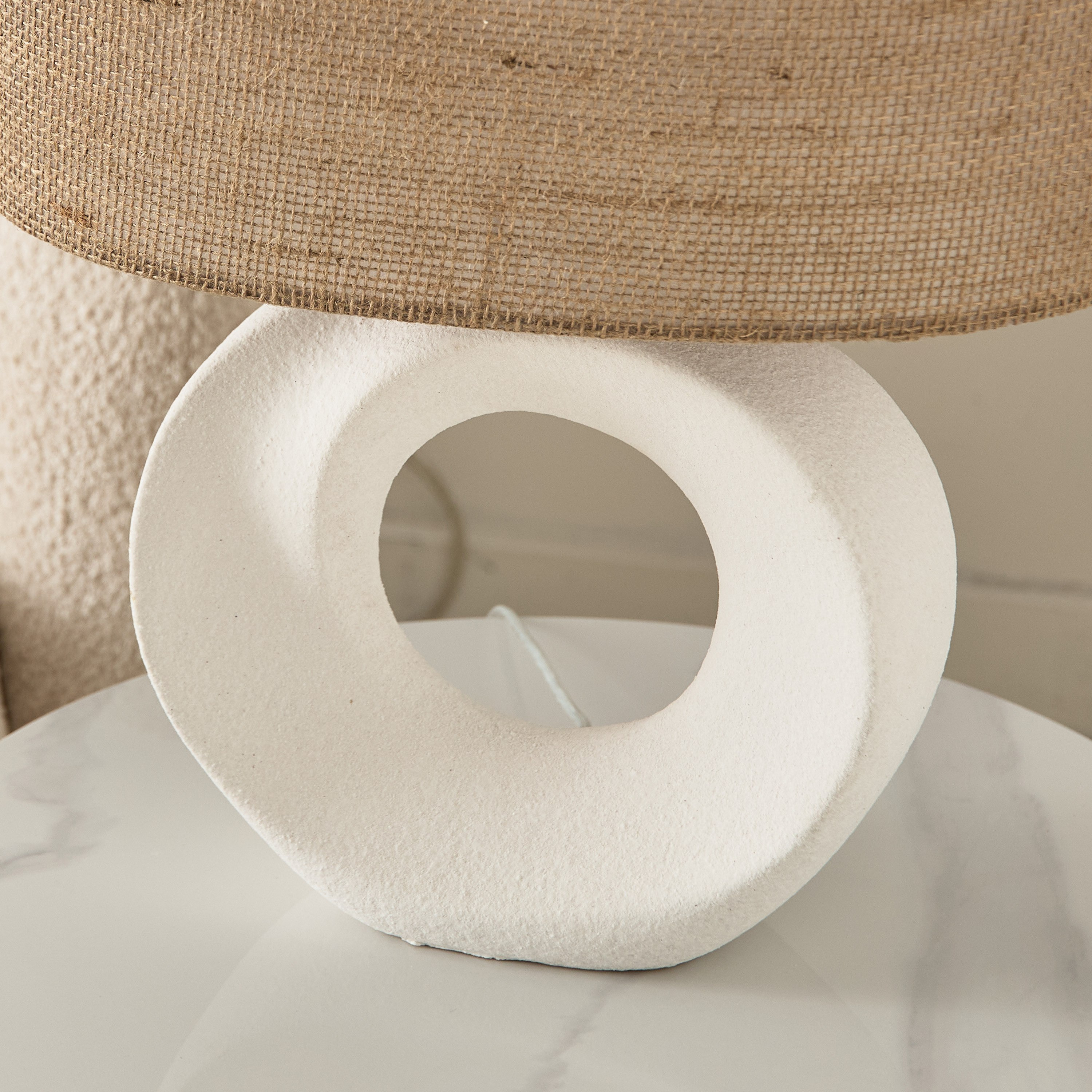 Zoe Spengler Ceramic Table Lamp with Linen Shade - 40x20x51 cm-hbxhomeware-hbxlivingroom-image-3