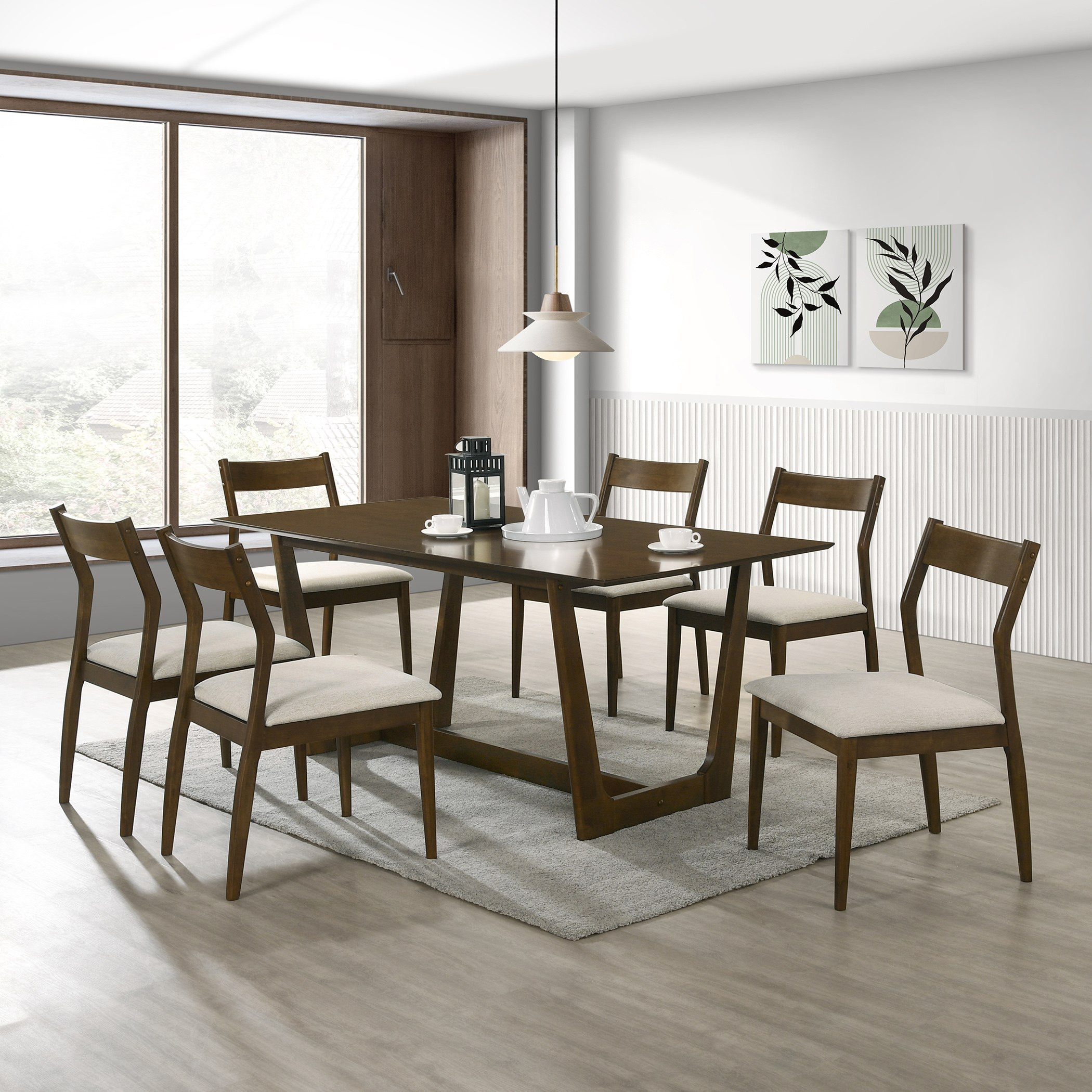 طقم طاولة سفرة 6 مقاعد من ألفا-hbxfurniture-diningtablesandsets-diningsets-sixseater-image-1