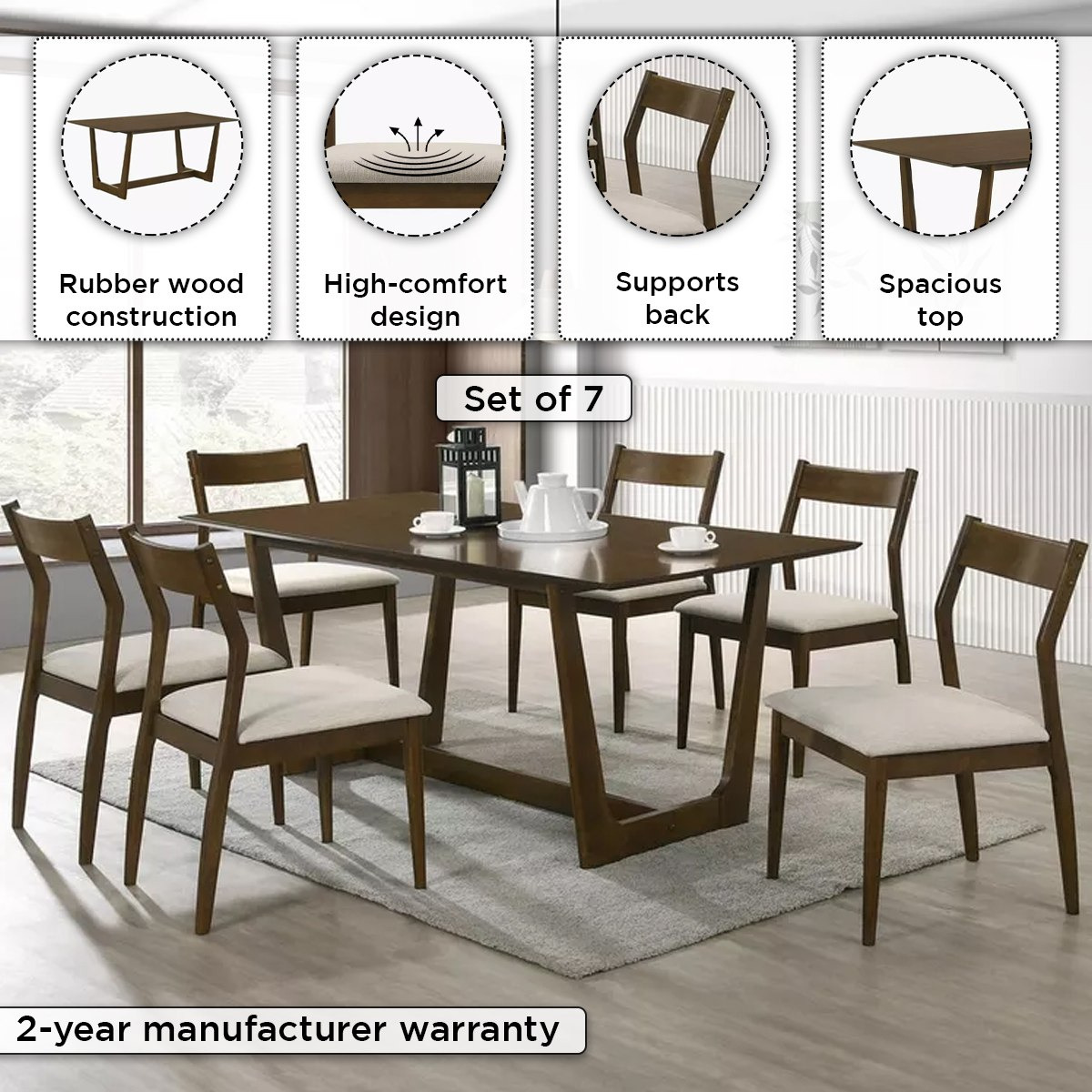 طقم طاولة سفرة 6 مقاعد من ألفا-hbxfurniture-diningtablesandsets-diningsets-sixseater-image-4
