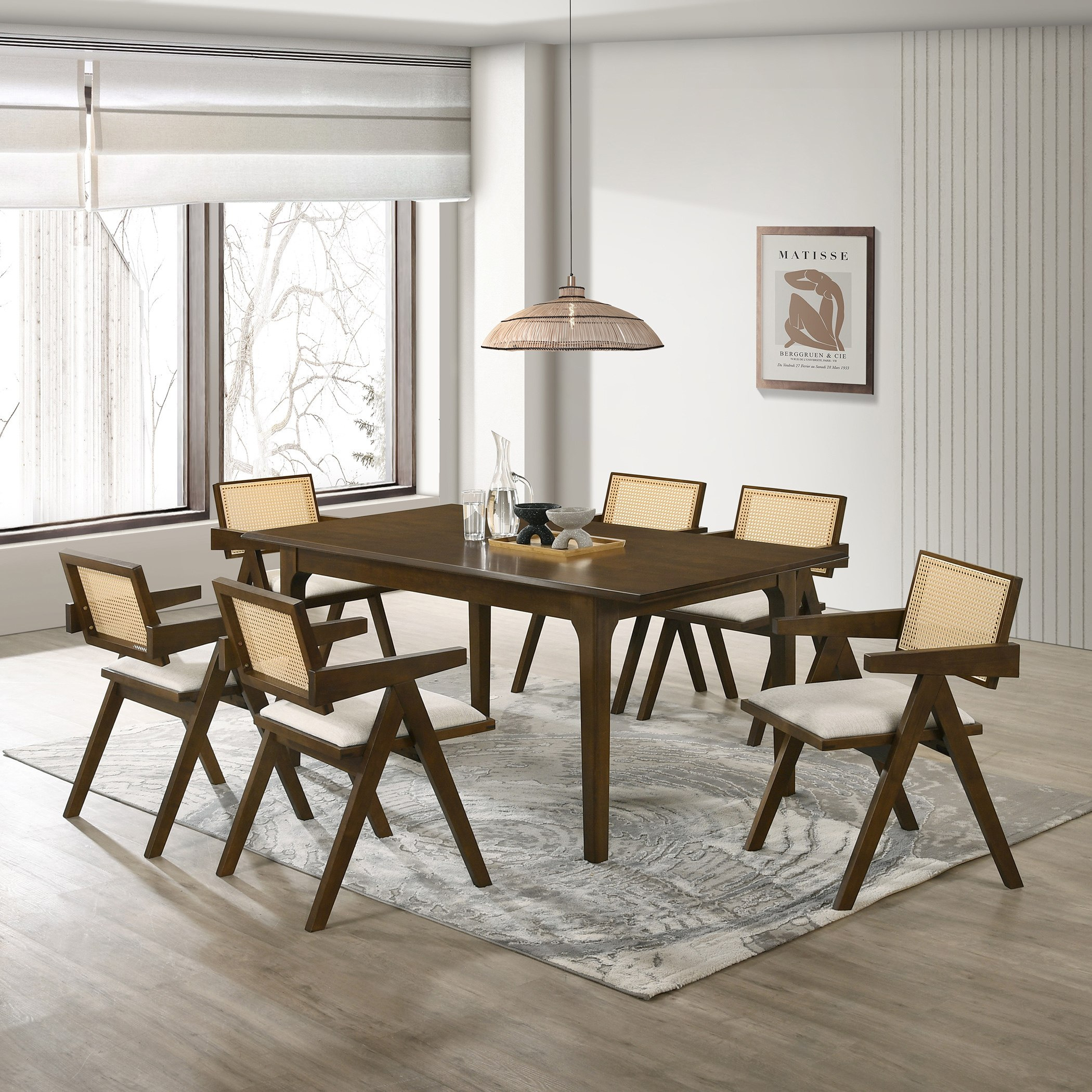 طقم طاولة سفرة 6 مقاعد من كاميلا-hbxfurniture-diningtablesandsets-diningsets-sixseater-image-1