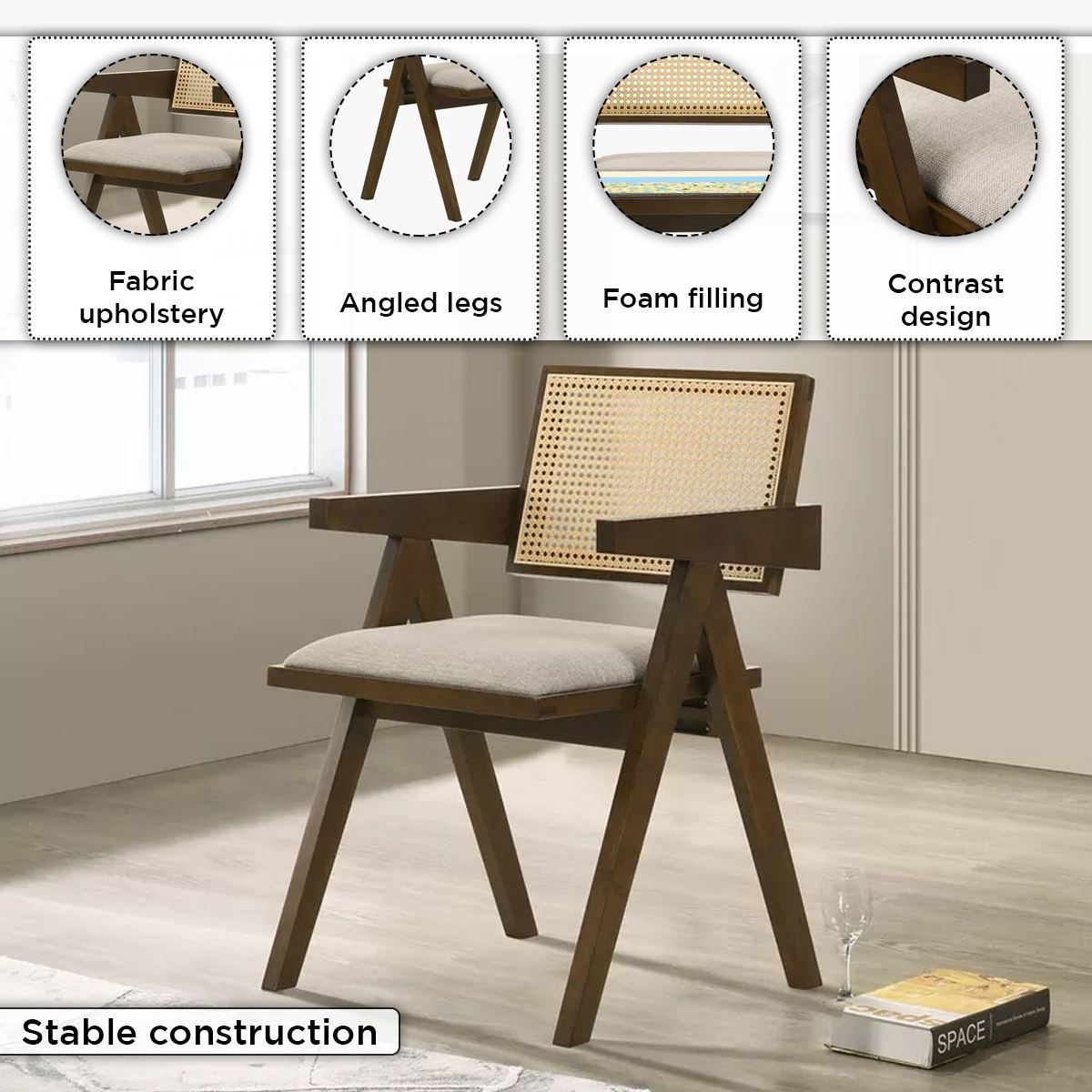 طقم طاولة سفرة 6 مقاعد من كاميلا-hbxfurniture-diningtablesandsets-diningsets-sixseater-image-5