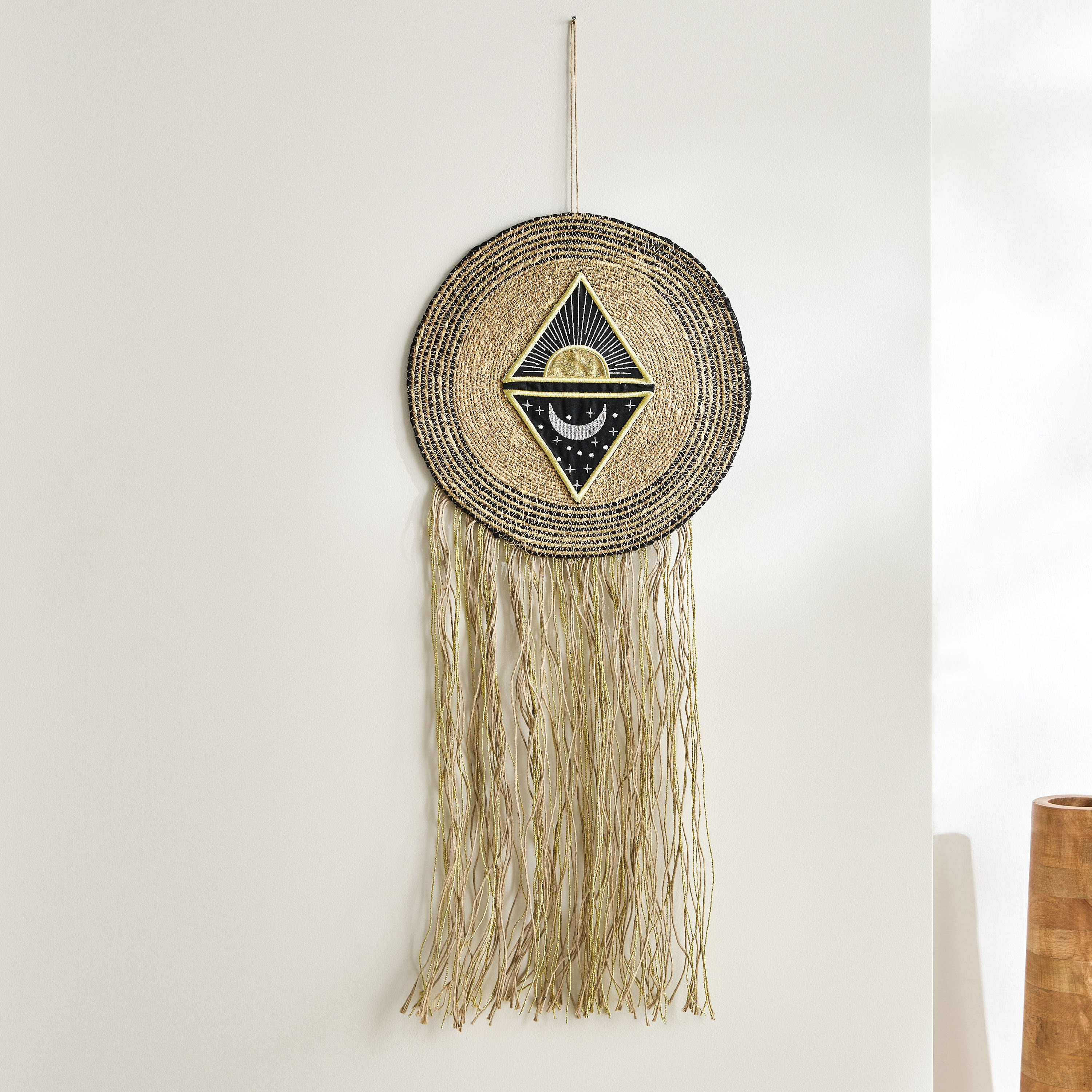 Enzo Sea Grass with Woolen Thread Wall Decor - 40x83 cm-hbxdiningroom-walldecor-wallart-image-2