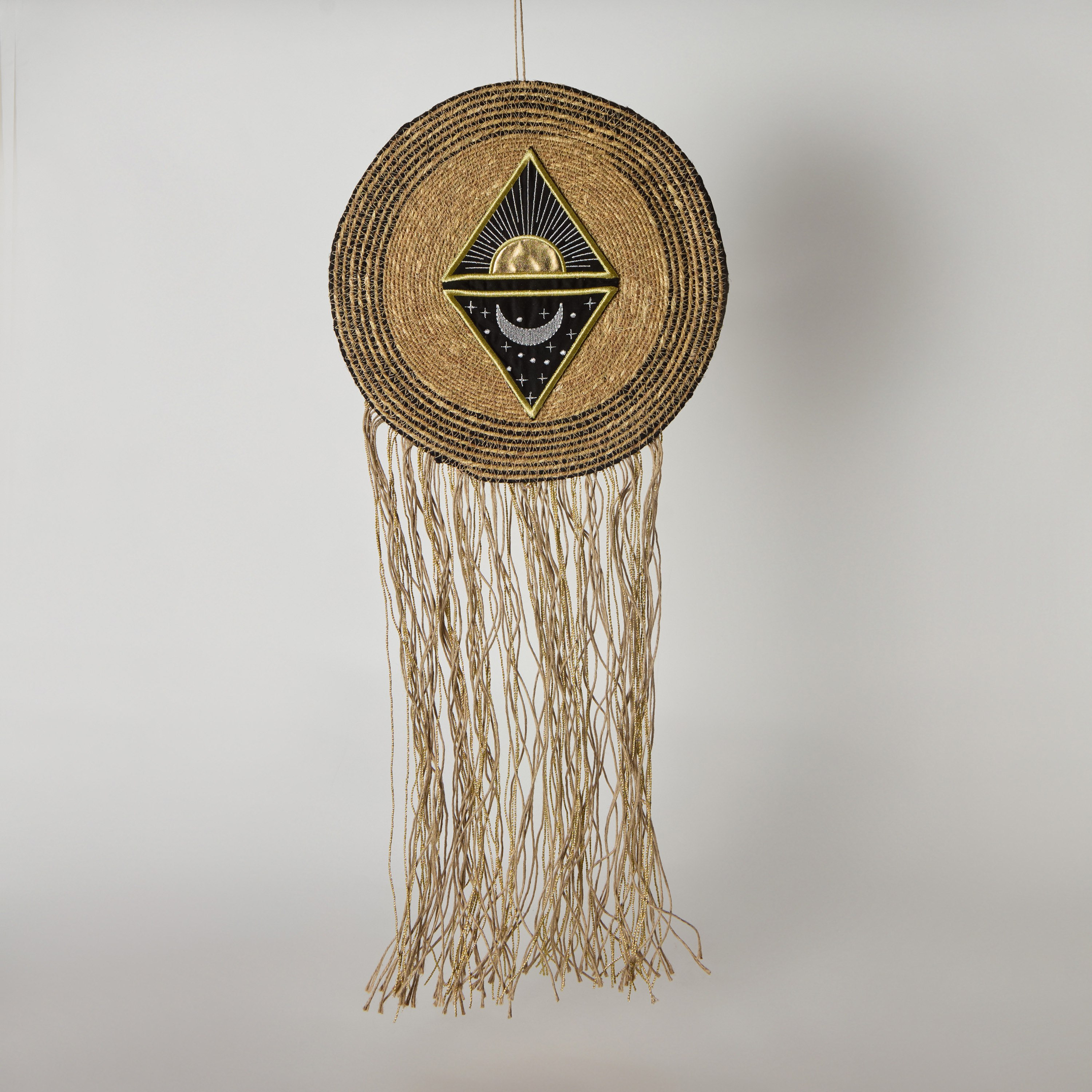 Enzo Sea Grass with Woolen Thread Wall Decor - 40x83 cm-hbxdiningroom-walldecor-wallart-image-6