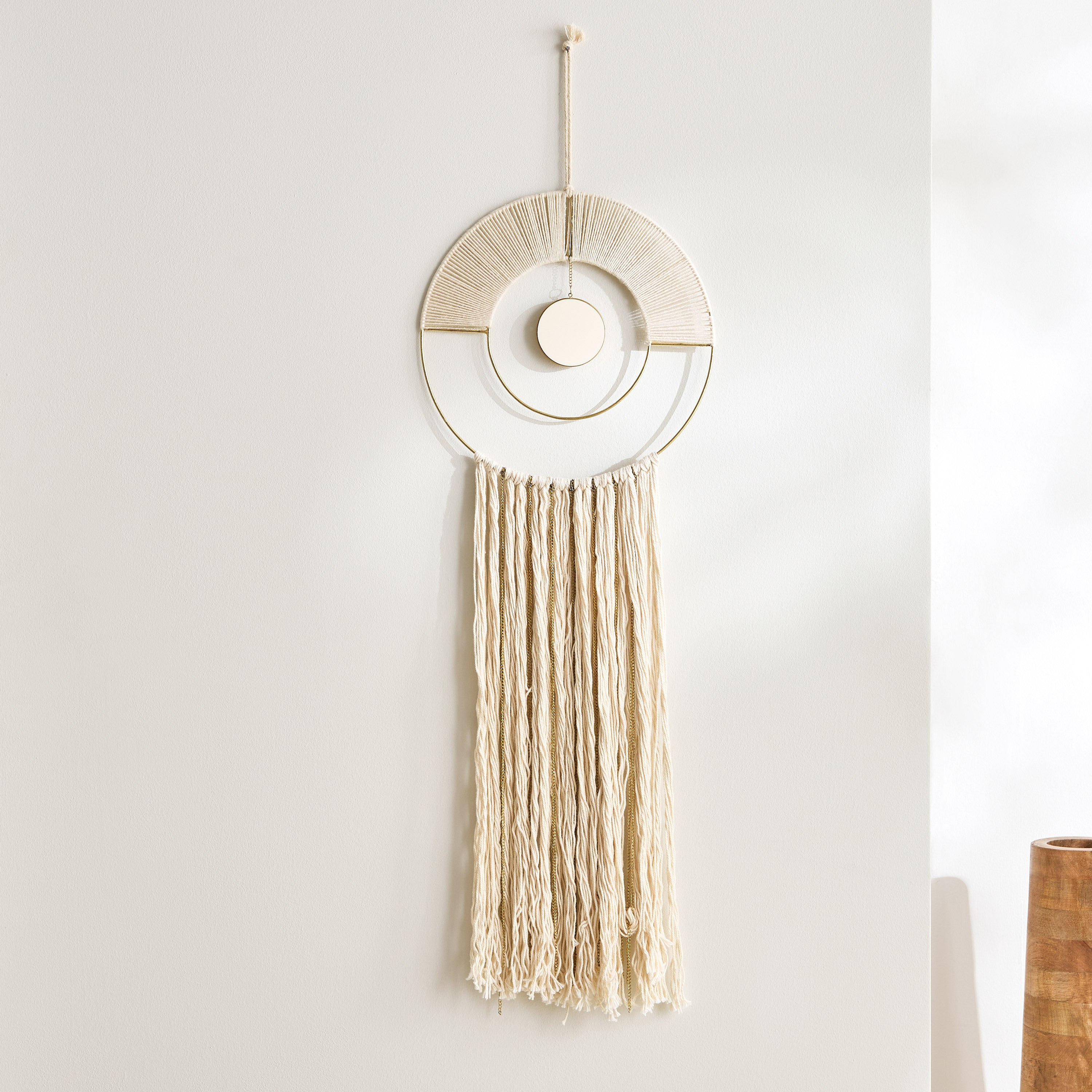 Enzo Cotton Cord with Chain Hanging Wall Decor - 30x83 cm-hbxdiningroom-walldecor-wallart-image-2