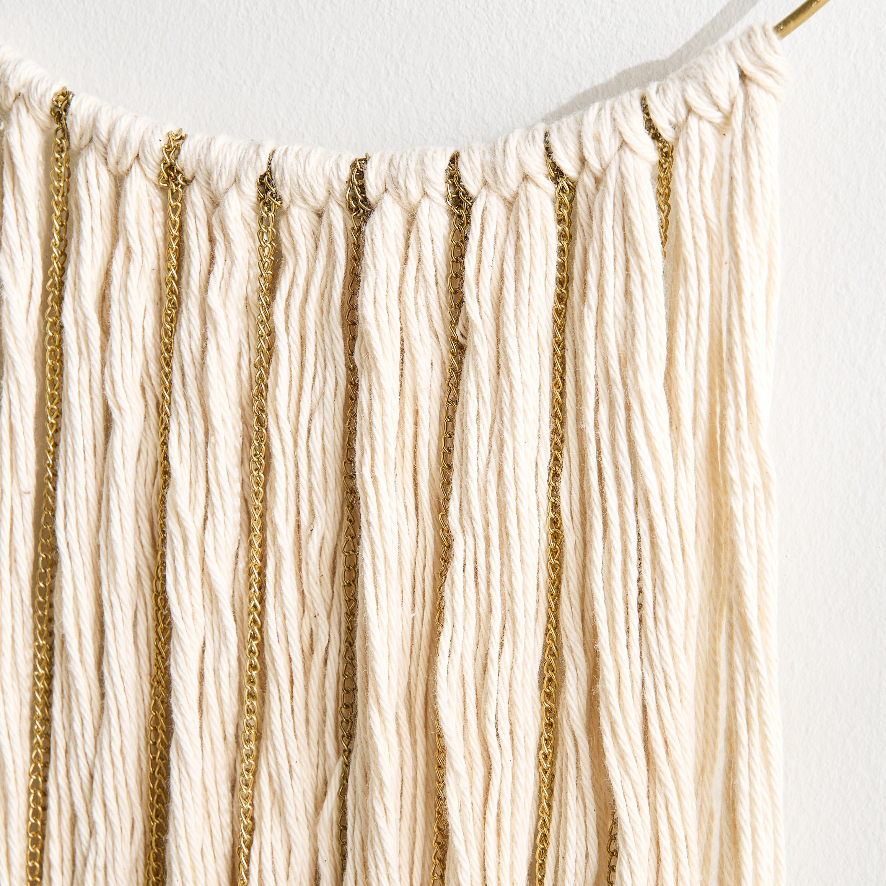 Enzo Cotton Cord with Chain Hanging Wall Decor - 30x83 cm-hbxdiningroom-walldecor-wallart-image-4