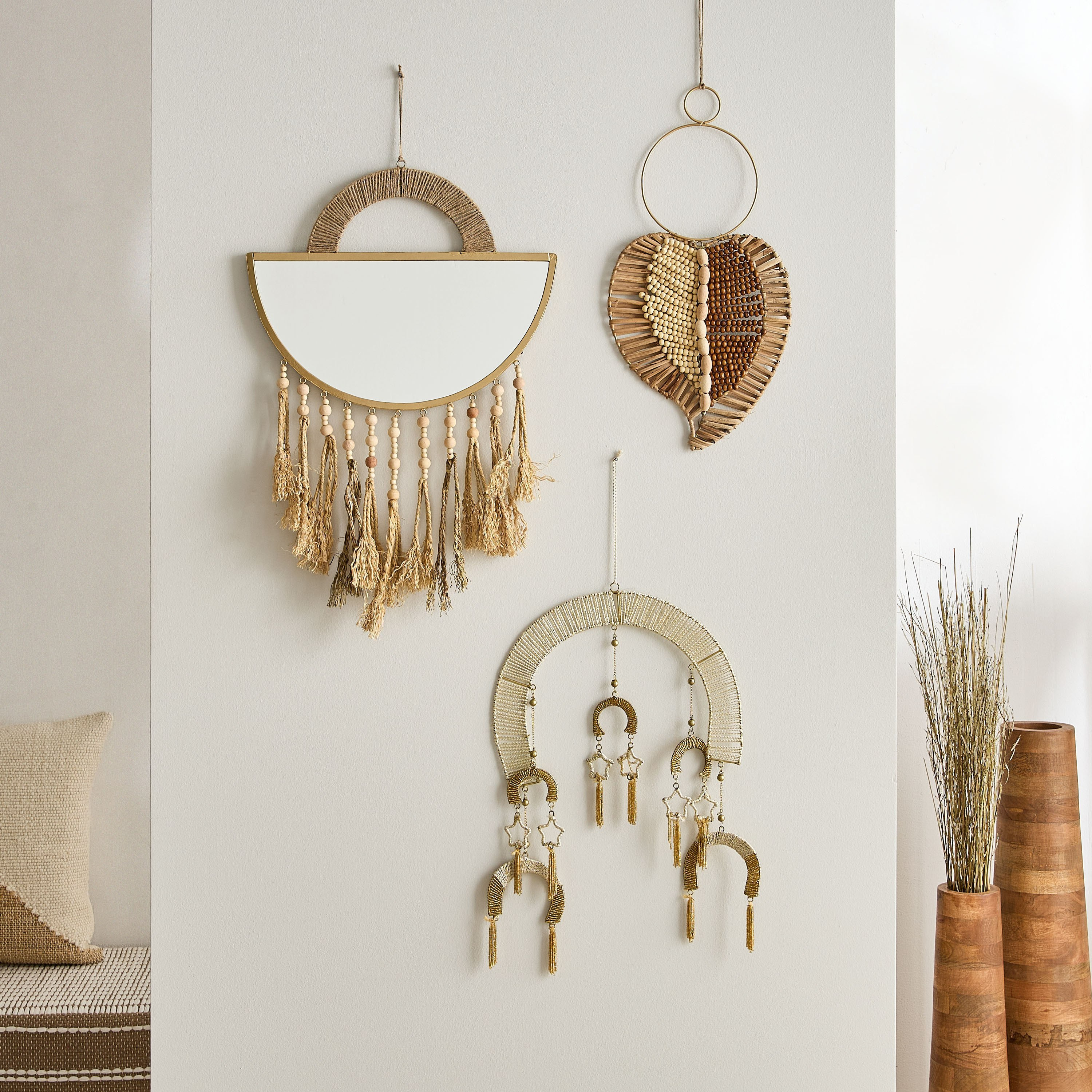 Enzo Mirror with Wood Wall Decor - 40x50 cm-hbxdiningroom-walldecor-wallart-image-5