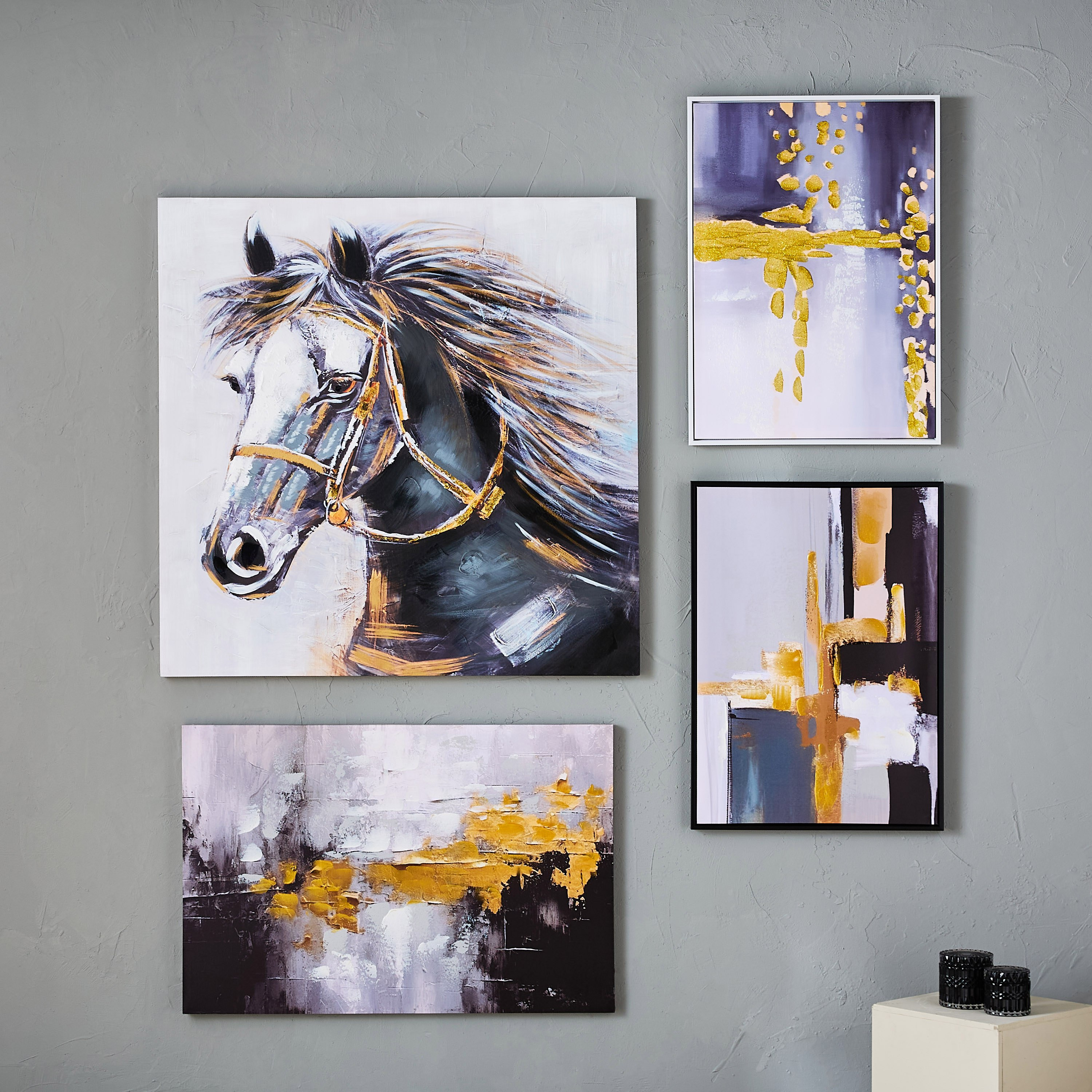 لوحة تجريدية مع 40% رسم يدوي من والمر - 90x2.5x60 سم-hbxhomeware-hbxdecorandfurnishings-image-4