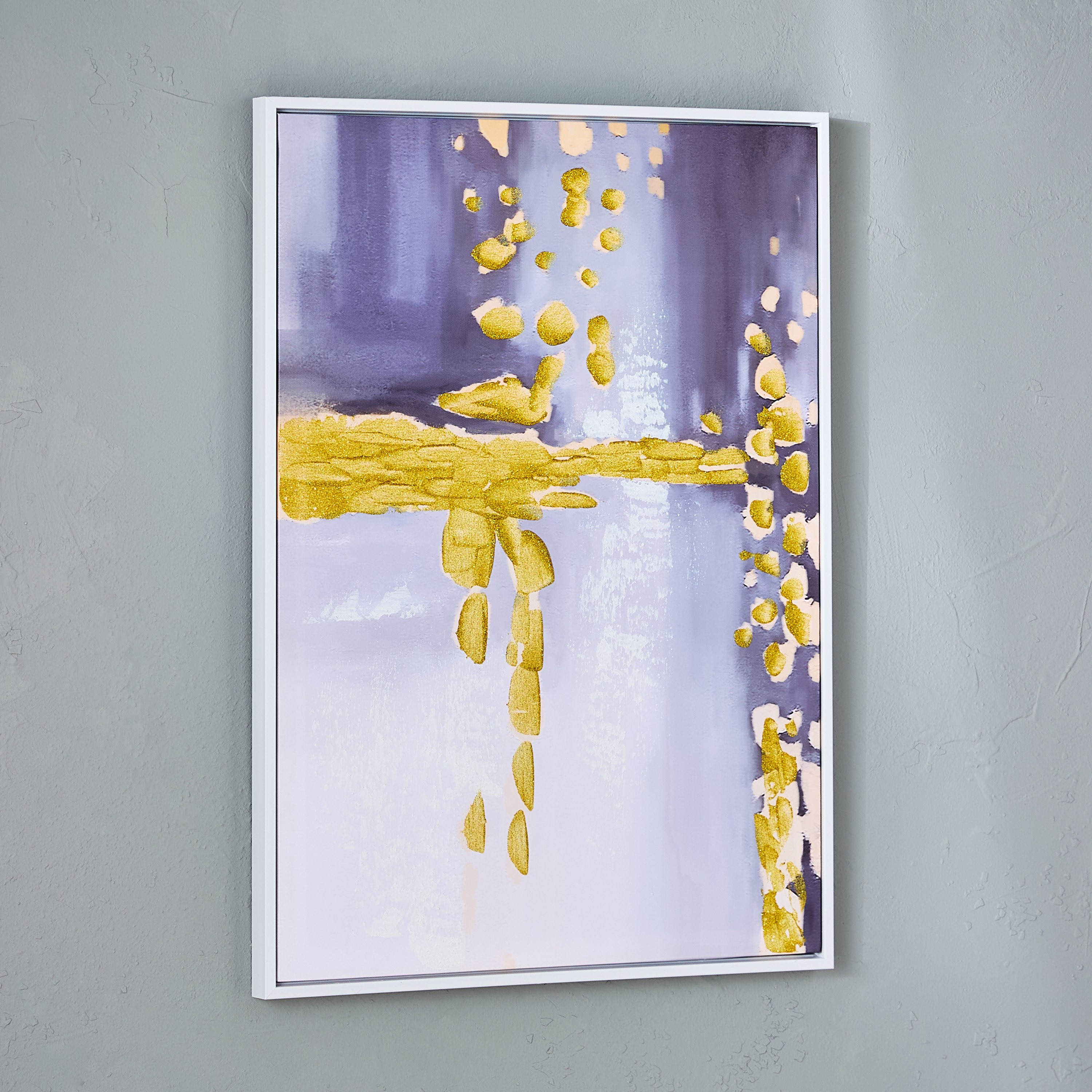 لوحة حائط تجريدية مؤطرة مع رسم يدوي بنسبة 40% من والمر- 52.5x2.8x72.5 سم-hbxhomeware-hbxdecorandfurnishings-image-1