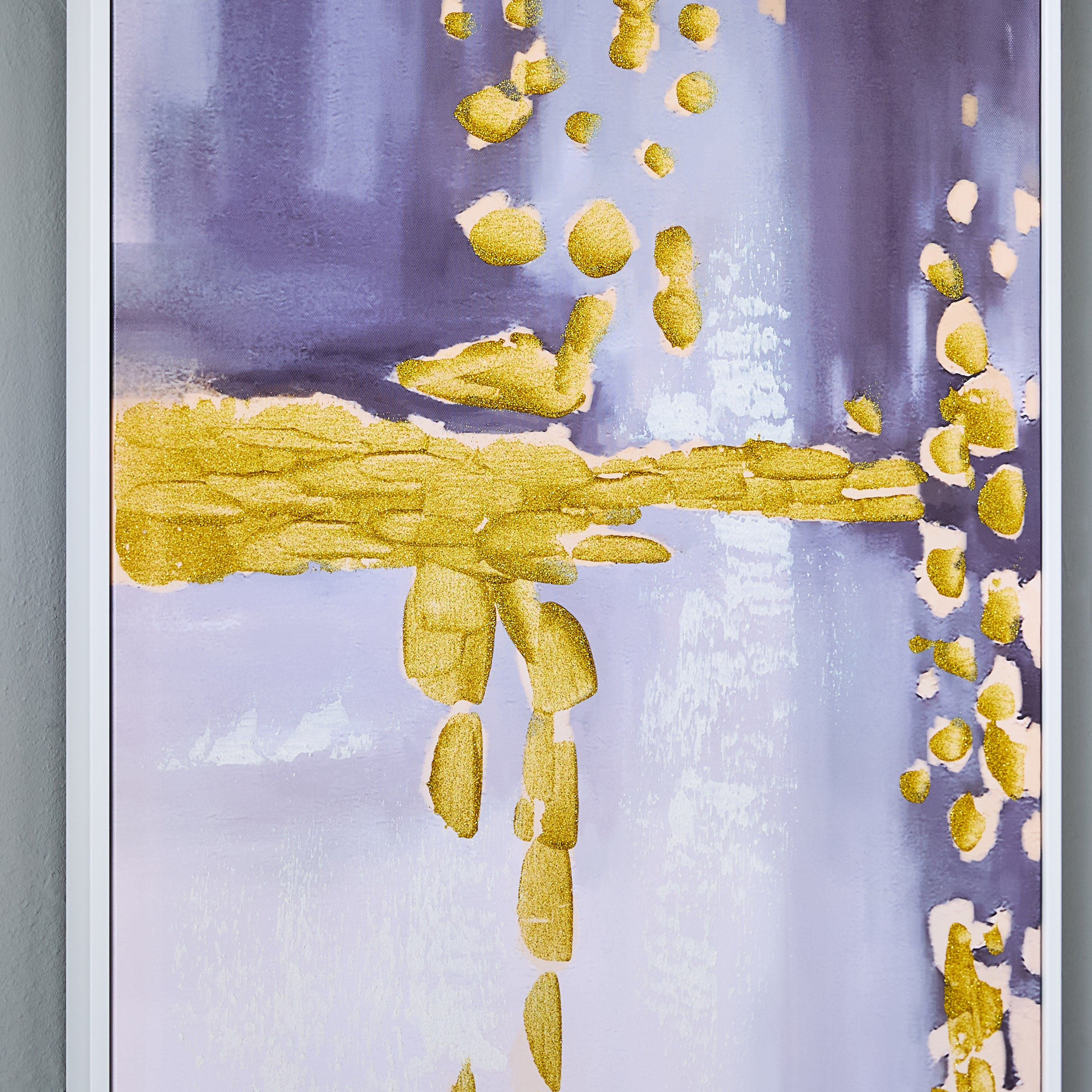 لوحة حائط تجريدية مؤطرة مع رسم يدوي بنسبة 40% من والمر- 52.5x2.8x72.5 سم-hbxhomeware-hbxdecorandfurnishings-image-3