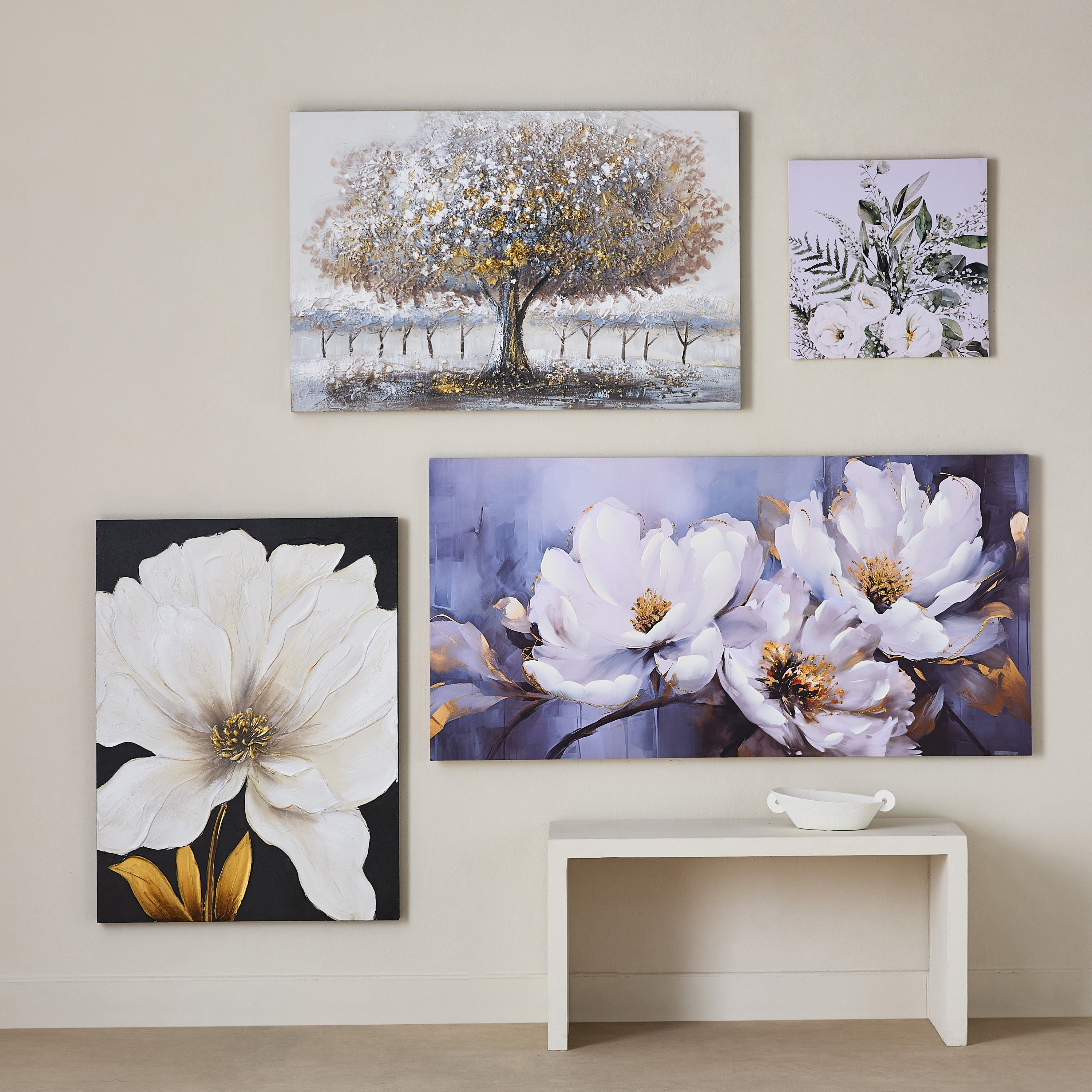 لوحة كانفاس خشبية مرسومة يدويًا مع أحجار من والمر - 90x3x60 سم-hbxhomeware-hbxdecorandfurnishings-image-4