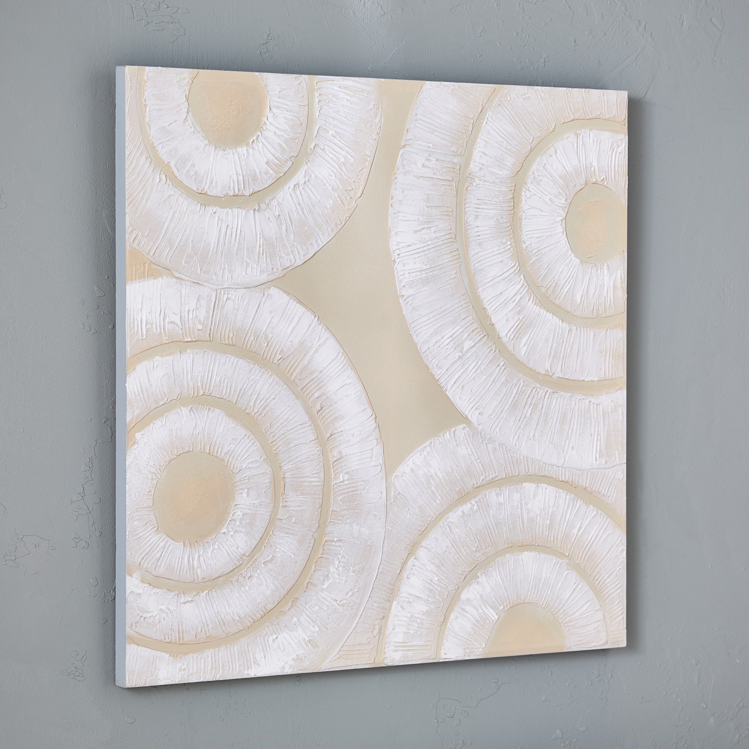 لوحة تجريدية كانفاس خشبية مرسومة يدويًا من والمر - 80x3x80 سم-hbxhomeware-hbxdecorandfurnishings-image-1