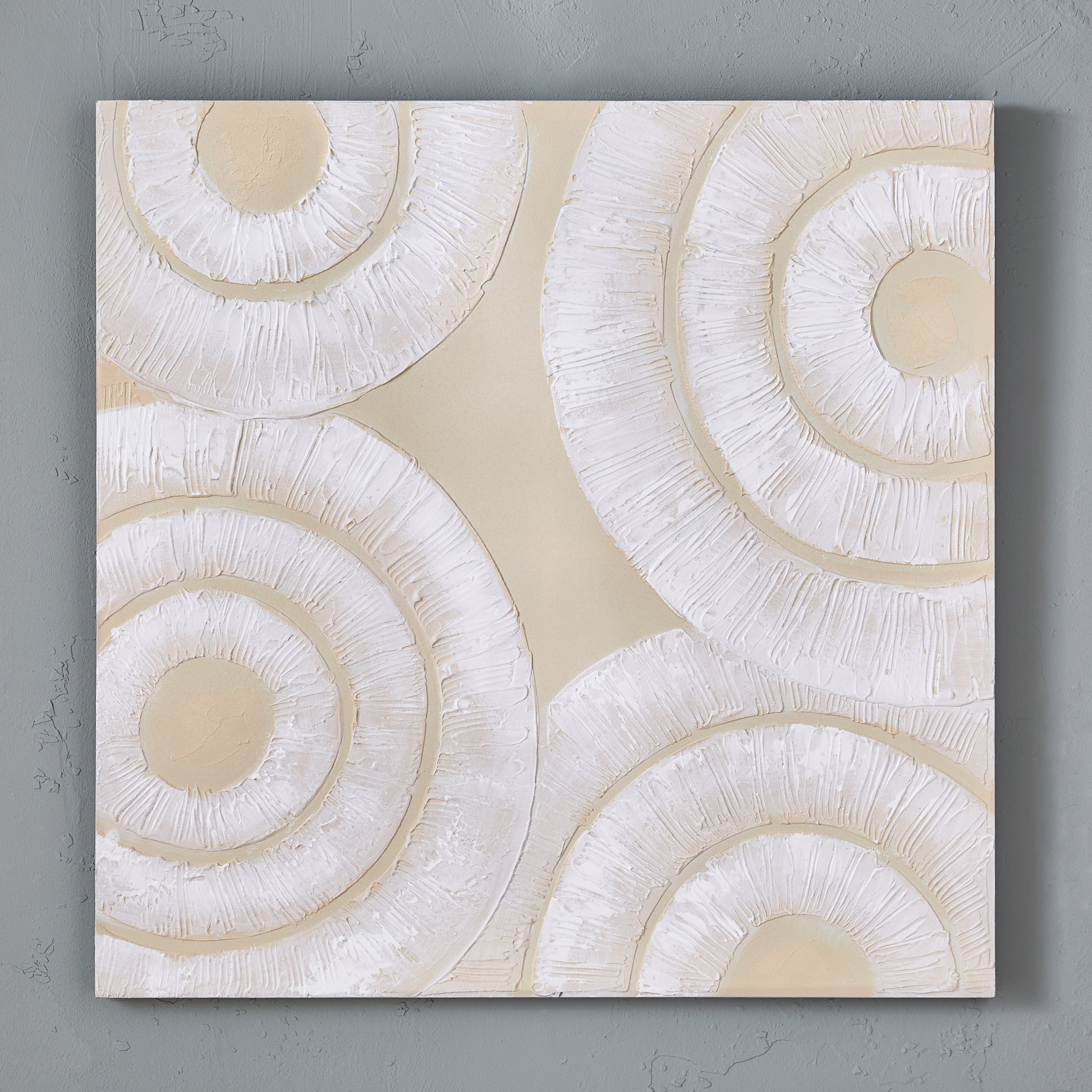 لوحة تجريدية كانفاس خشبية مرسومة يدويًا من والمر - 80x3x80 سم-hbxhomeware-hbxdecorandfurnishings-image-2