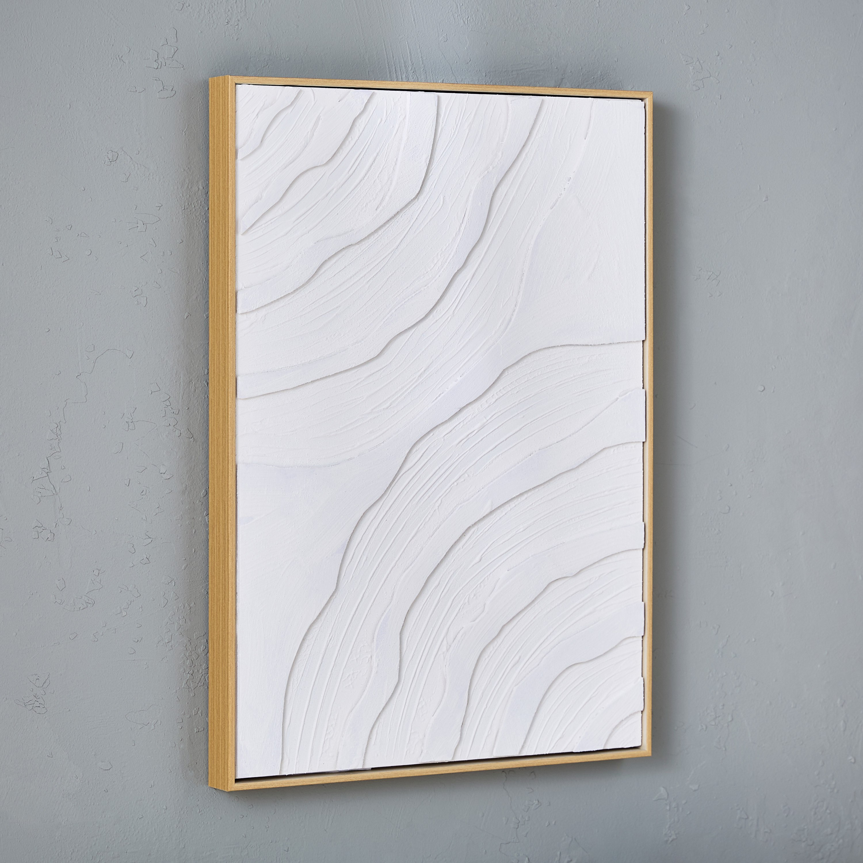 زينة حائط مرسومة يدويًا ثلاثية الأبعاد بإطار طبيعي من والمر - 52x4.5x72 سم-hbxhomeware-hbxdecorandfurnishings-image-1