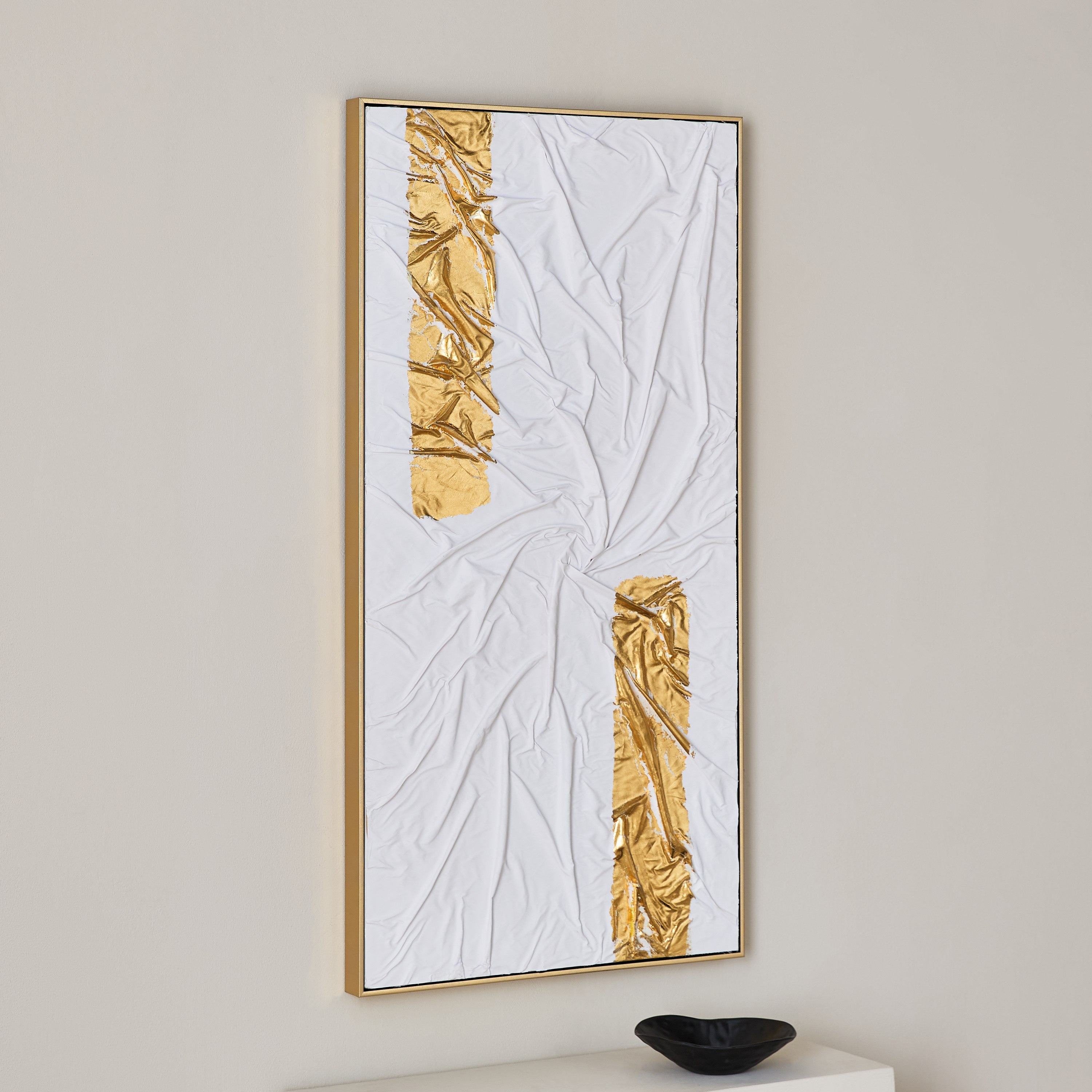 زينة حائط فويل مؤطرة مرسومة يدويًا من والمر - 62x4.5x122 سم-hbxhomeware-hbxdecorandfurnishings-image-1