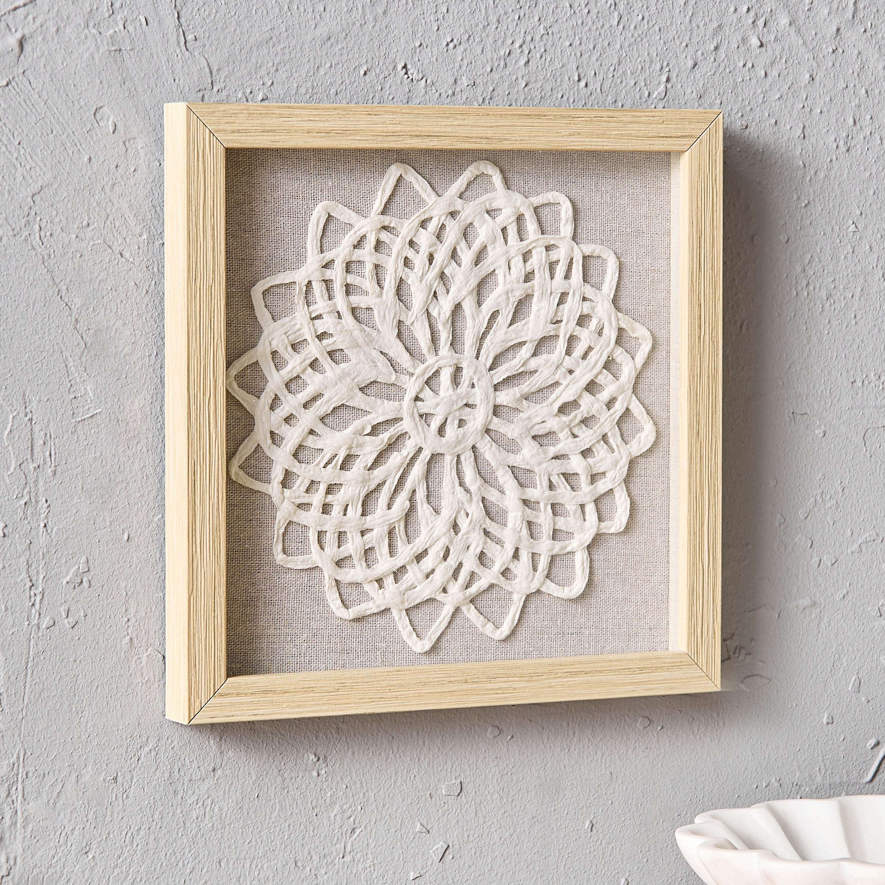 زينة حائط مؤطرة من الزجاج العضوي من وولمر - 22x1.8x22 سم-hbxhomeware-hbxdecorandfurnishings-image-1