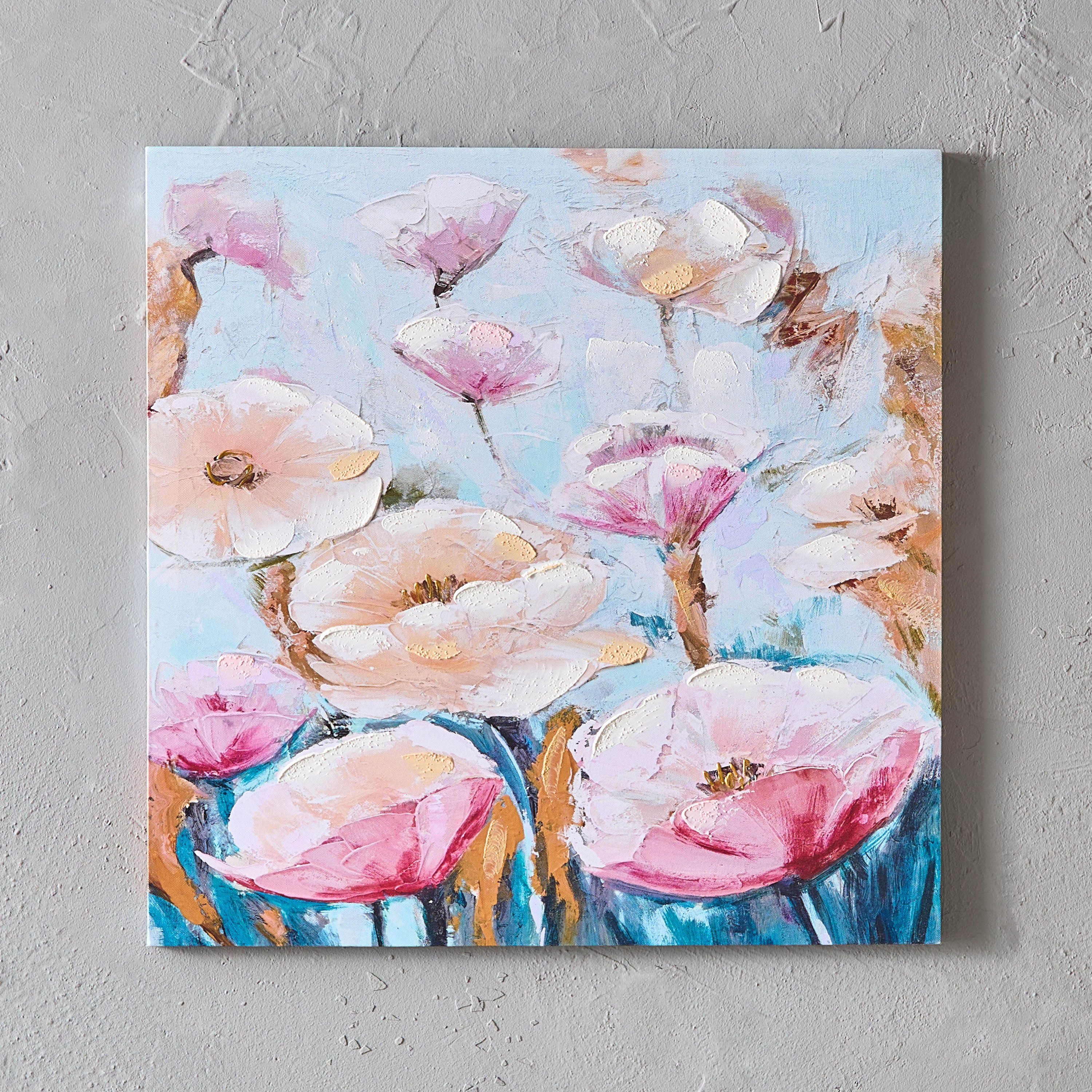 زينة حائط غير مؤطرة مرسومة يدويًا بطبعات زهور من وولمر- 60x2.5x60 سم-hbxhomeware-hbxdecorandfurnishings-image-2