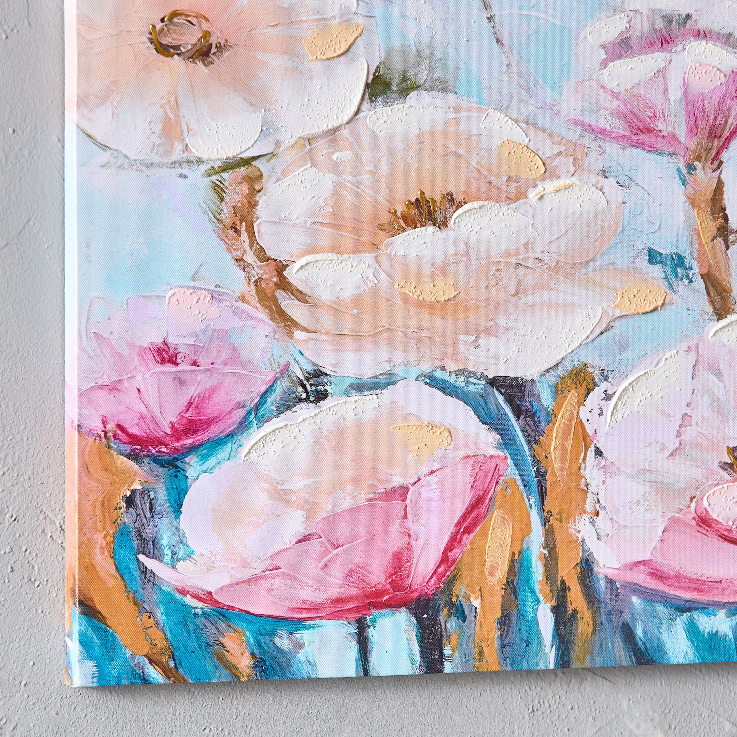 زينة حائط غير مؤطرة مرسومة يدويًا بطبعات زهور من وولمر- 60x2.5x60 سم-hbxhomeware-hbxdecorandfurnishings-image-3