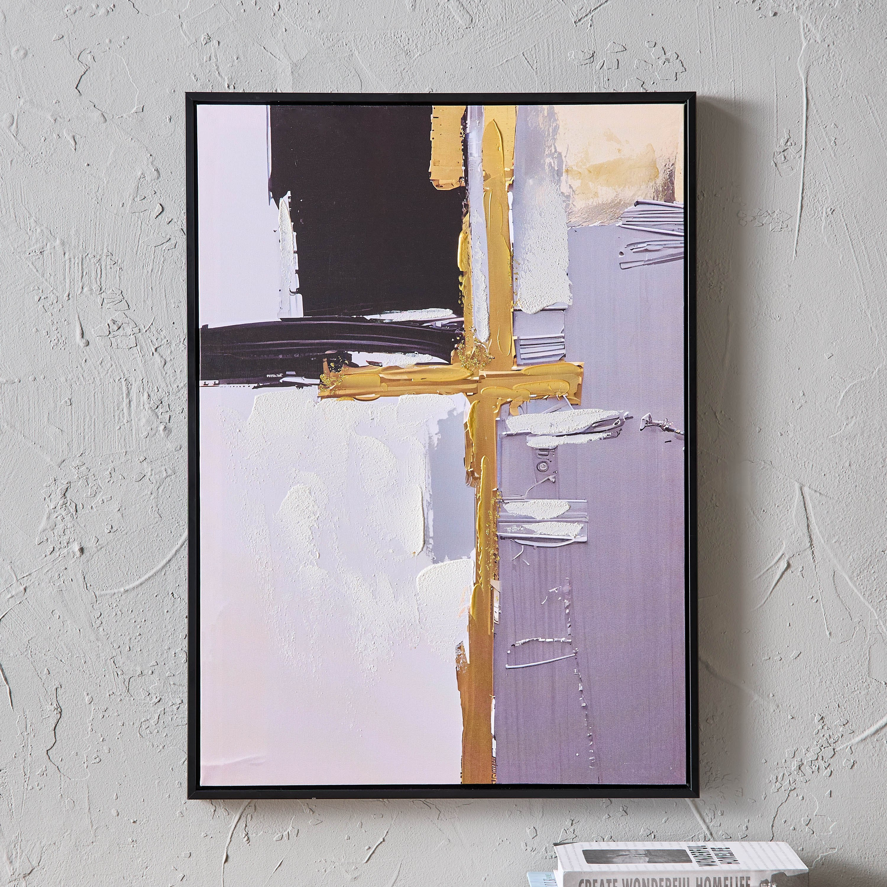 Walmer 40% Hand Painting Abstract Framed Wall Art - 52.5x2.8x72.5-hbxhomeware-hbxdecorandfurnishings-image-2