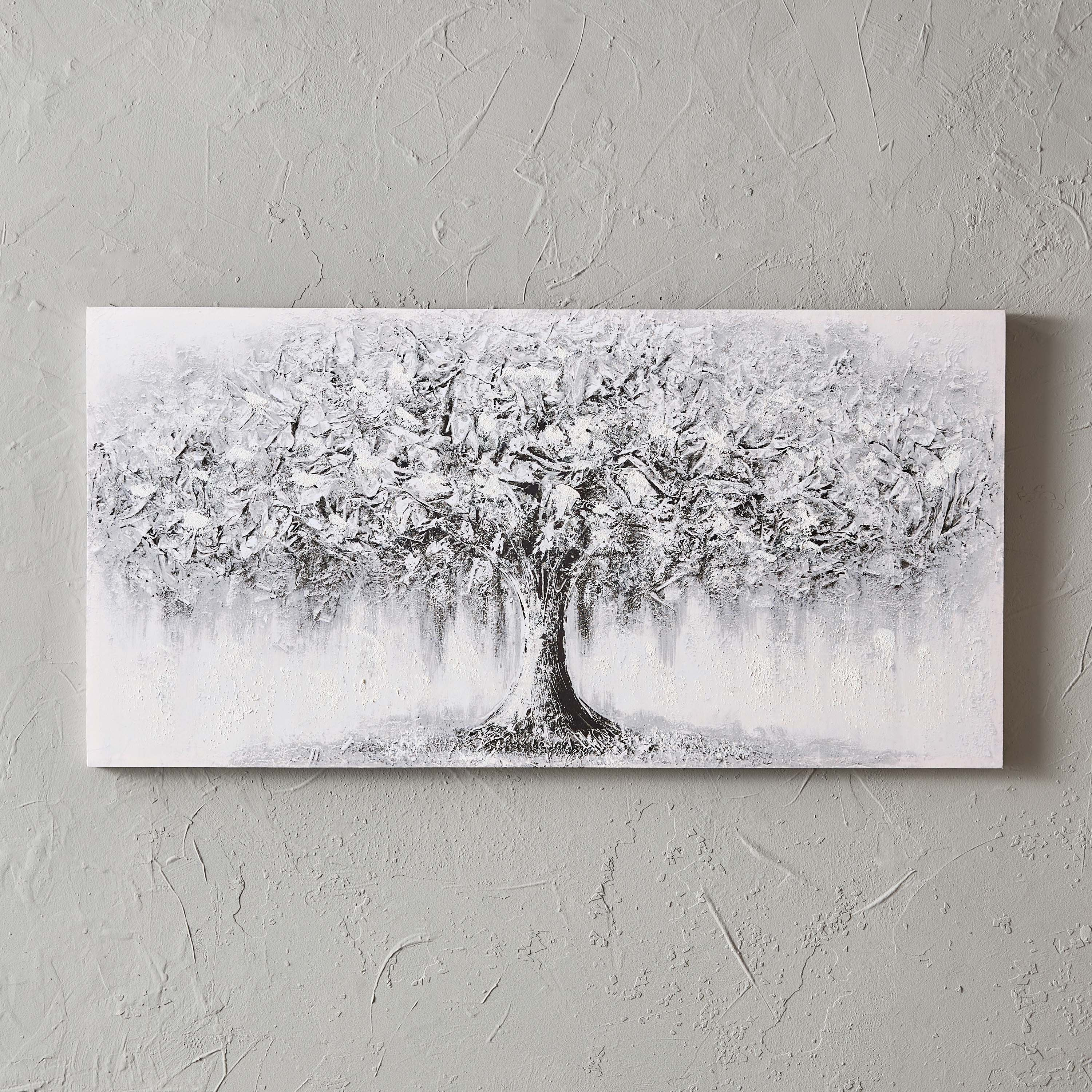 زينة حائط غير مؤطرة مرسومة يدويًا بطبعات شجرة ثلاثية الأبعاد من وولمر - 60x3x120 سم-hbxhomeware-hbxdecorandfurnishings-image-2