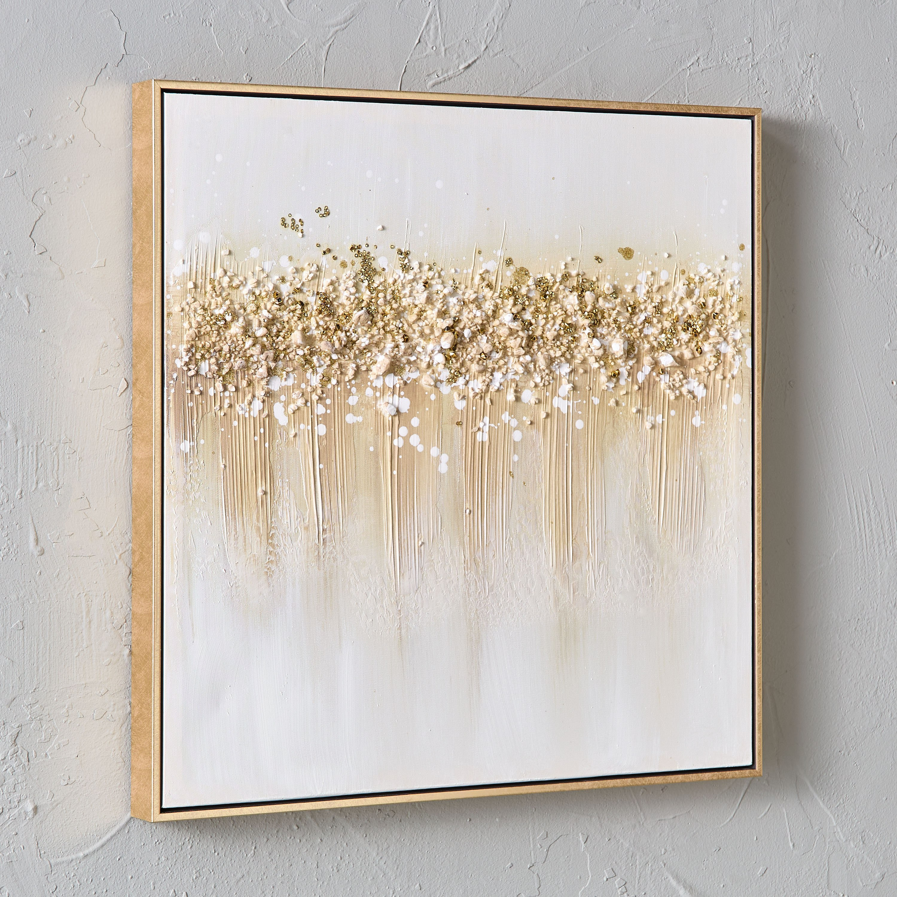 Walmer Hand Painted Stones Acrylic Framed Wall Art - 62x4.5x62 cm-hbxhomeware-hbxdecorandfurnishings-image-1