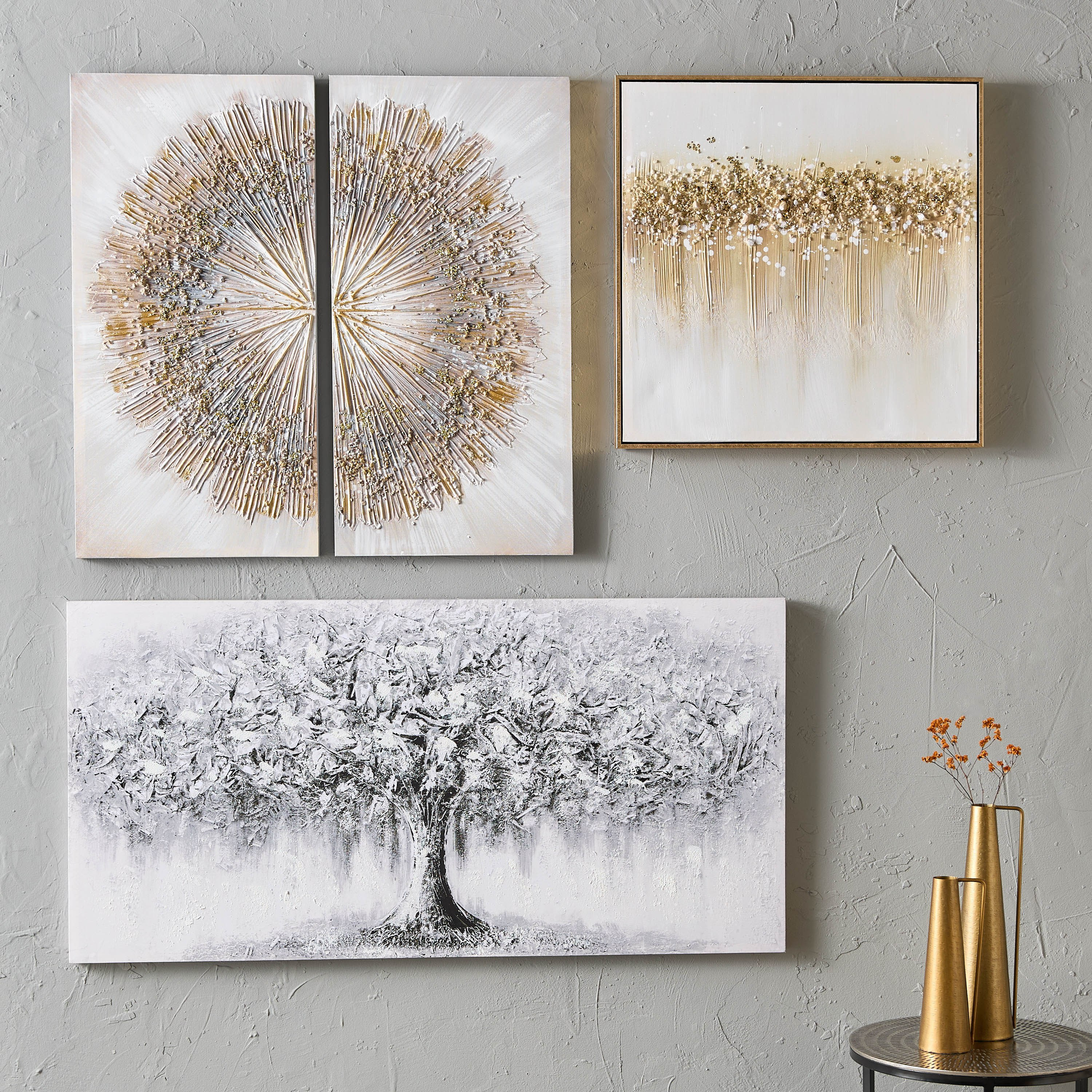 Walmer Hand Painted Stones Acrylic Framed Wall Art - 62x4.5x62 cm-hbxhomeware-hbxdecorandfurnishings-image-4