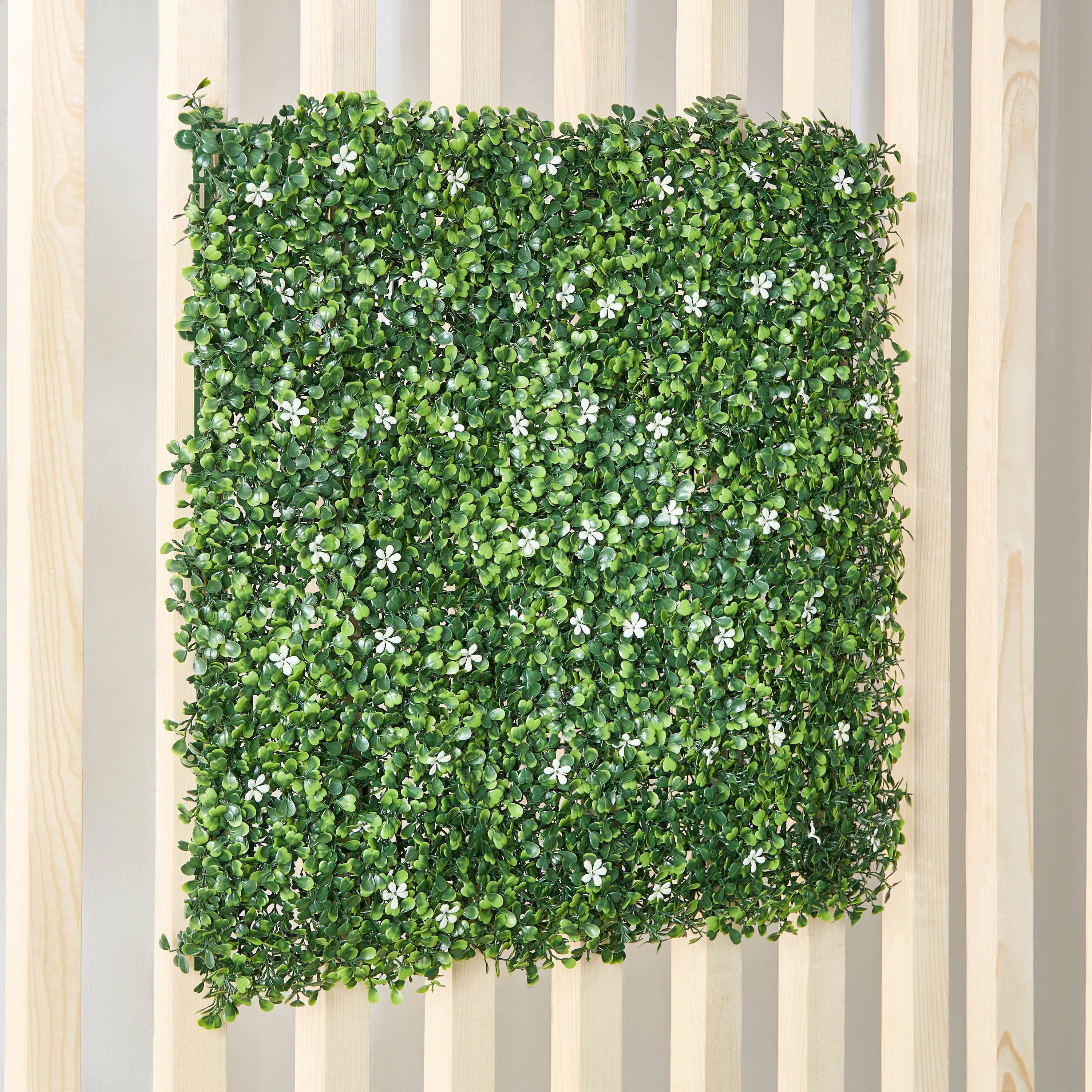 Delsa Artificial Hedge Mats Boxwood Jasmine - 50x50 cm-hbxdecorandfurnishings-homeaccessories-artificialflowersandplants-image-1