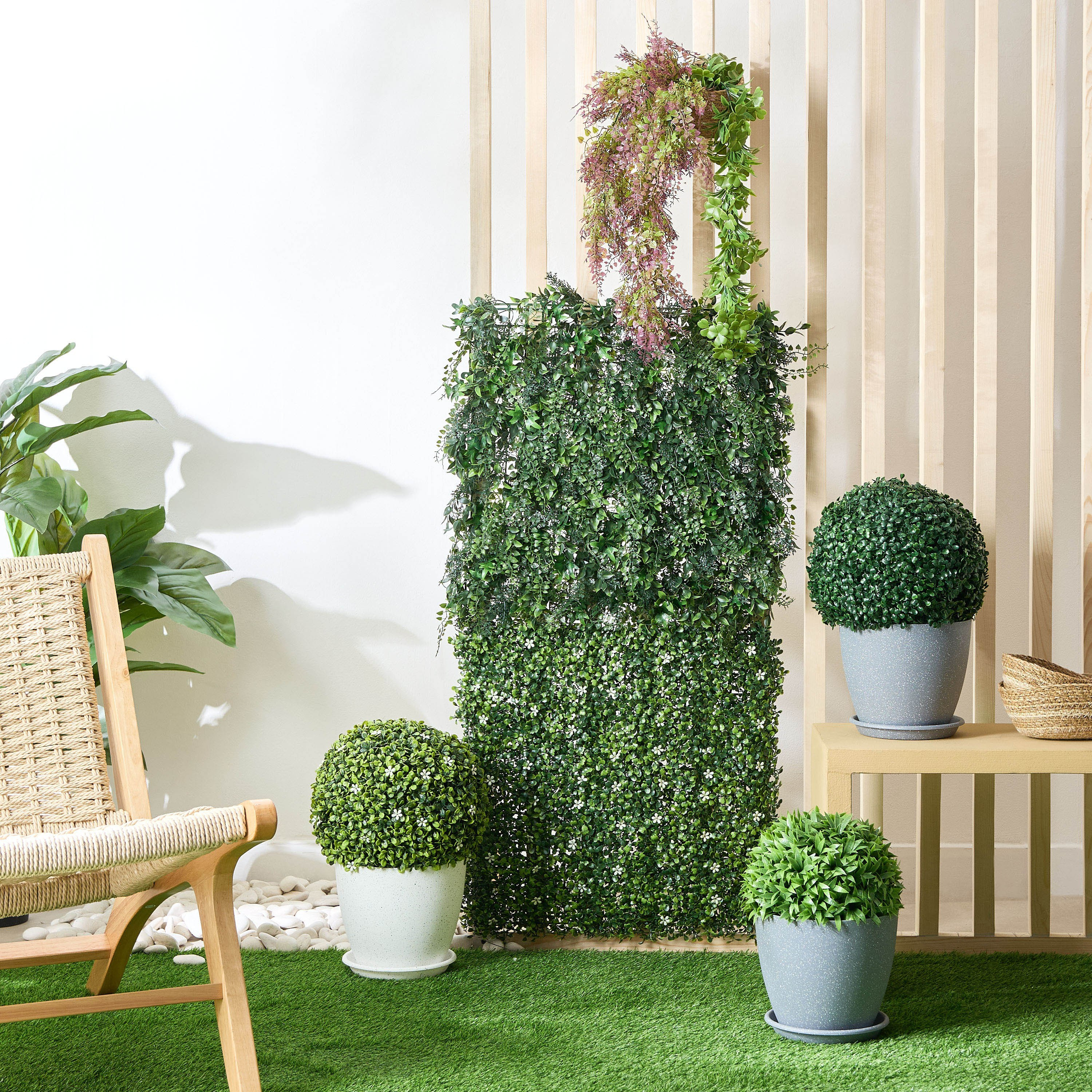 حديقة صناعية عمودية مزهرة من ديلسا- 50×50 سم-hbxdecorandfurnishings-homeaccessories-artificialflowersandplants-image-4