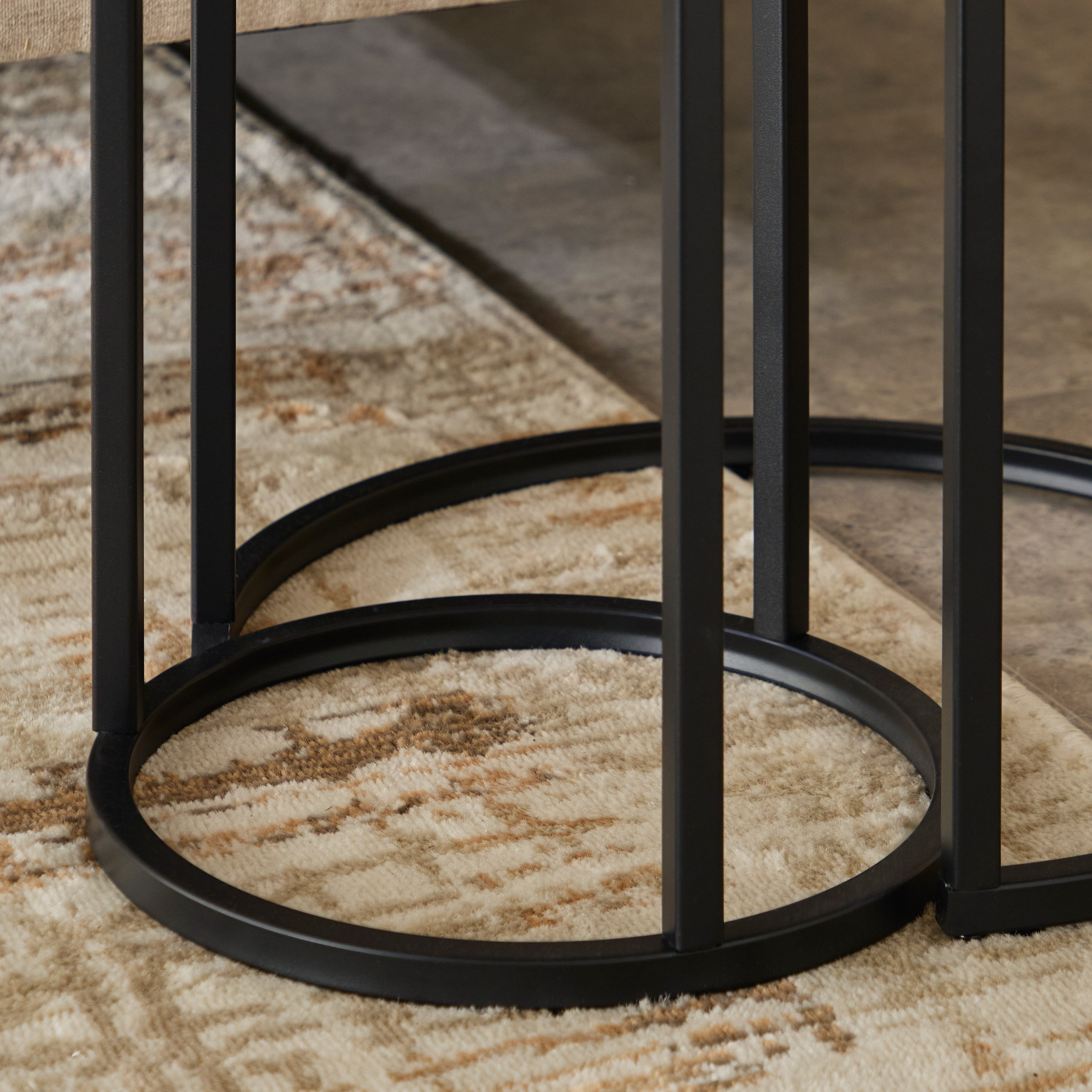طقم طاولات متداخلة قطعتين بسطح زجاجي من آرك-hbxfurniture-livingroom-nestingtables-image-5