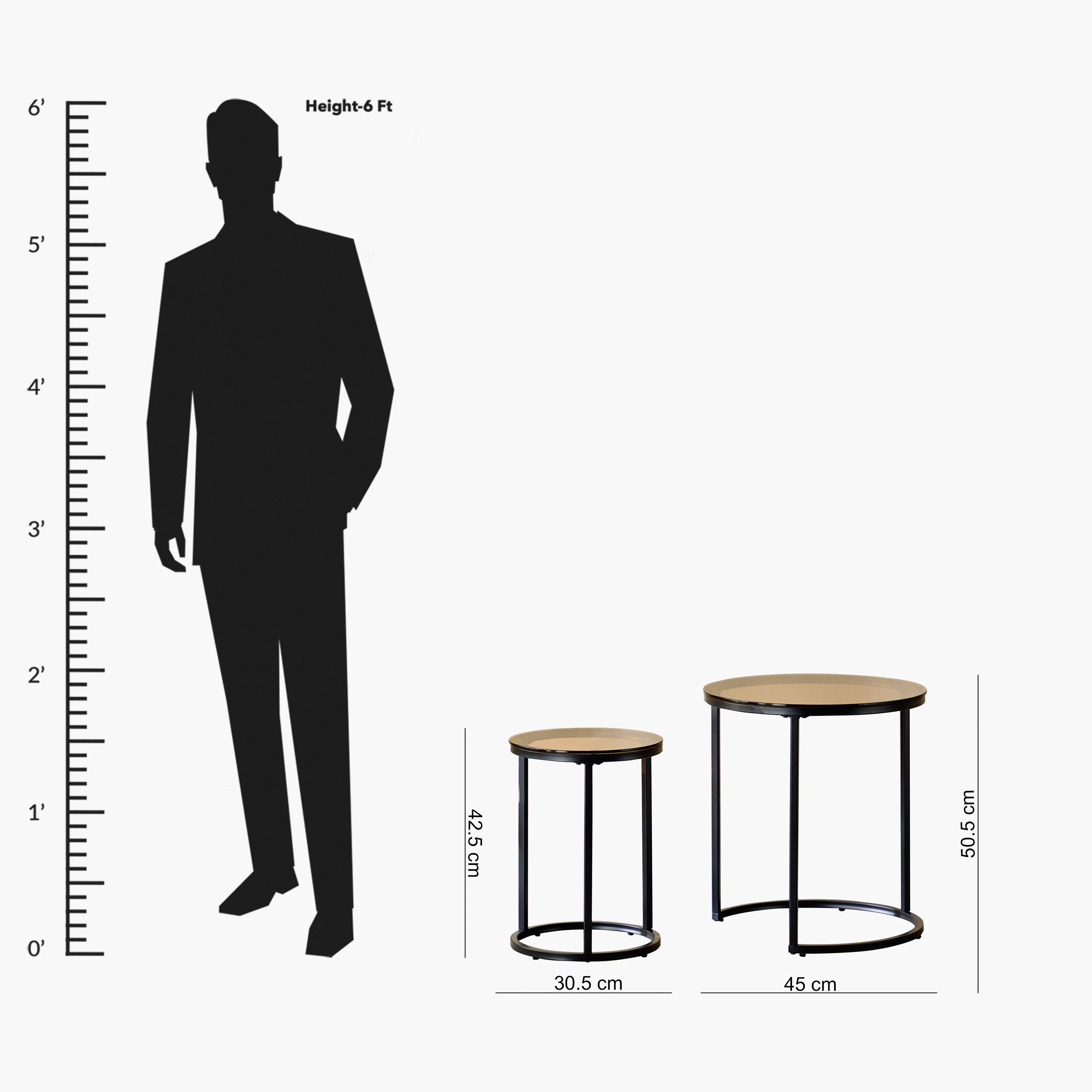 طقم طاولات متداخلة قطعتين بسطح زجاجي من آرك-hbxfurniture-livingroom-nestingtables-image-8