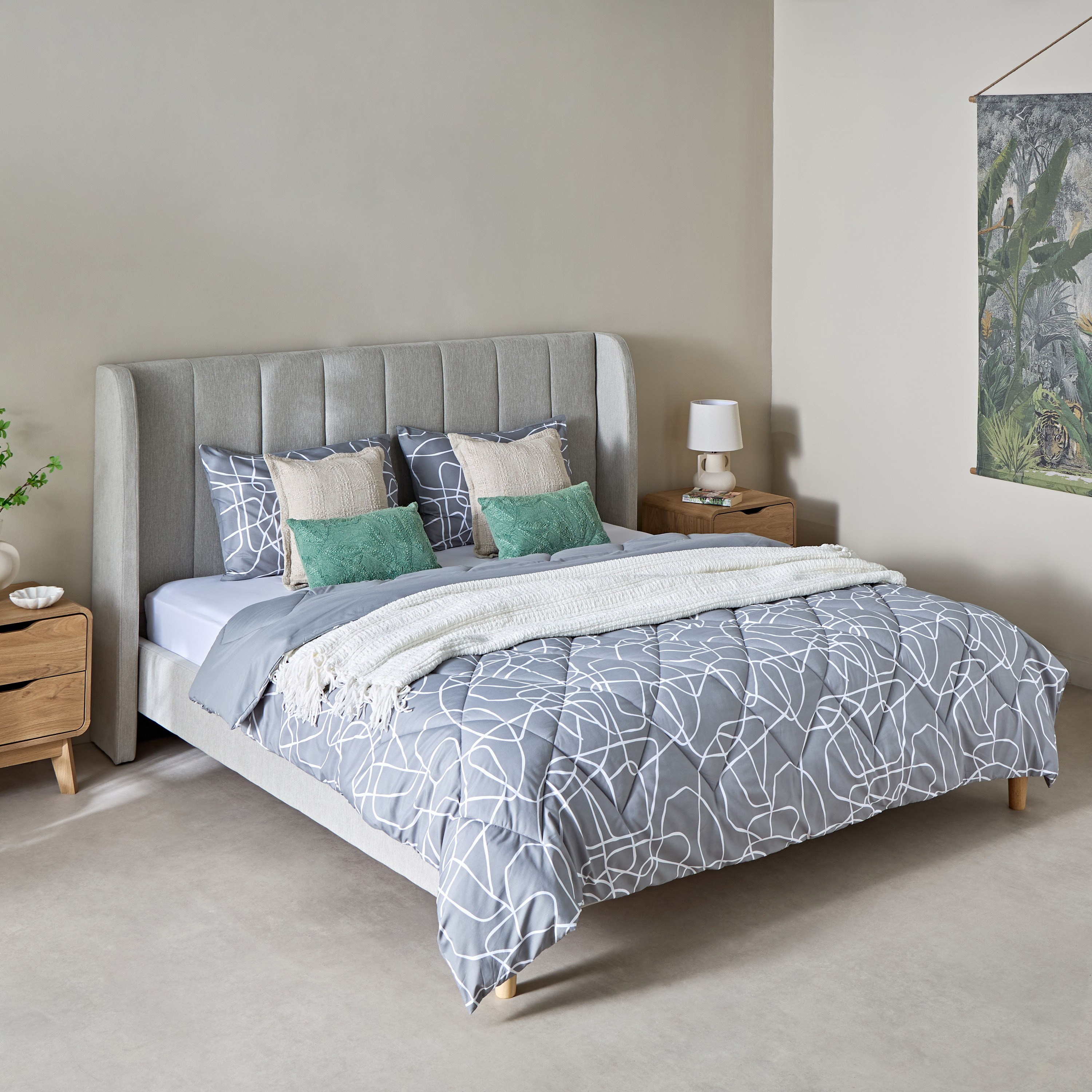طقم لحاف كينج على الوجهين من الألياف الدقيقة 3 قطع كوهمو من مدريد - 220x240 سم-hbxhomeware-hbxbedroom-image-8
