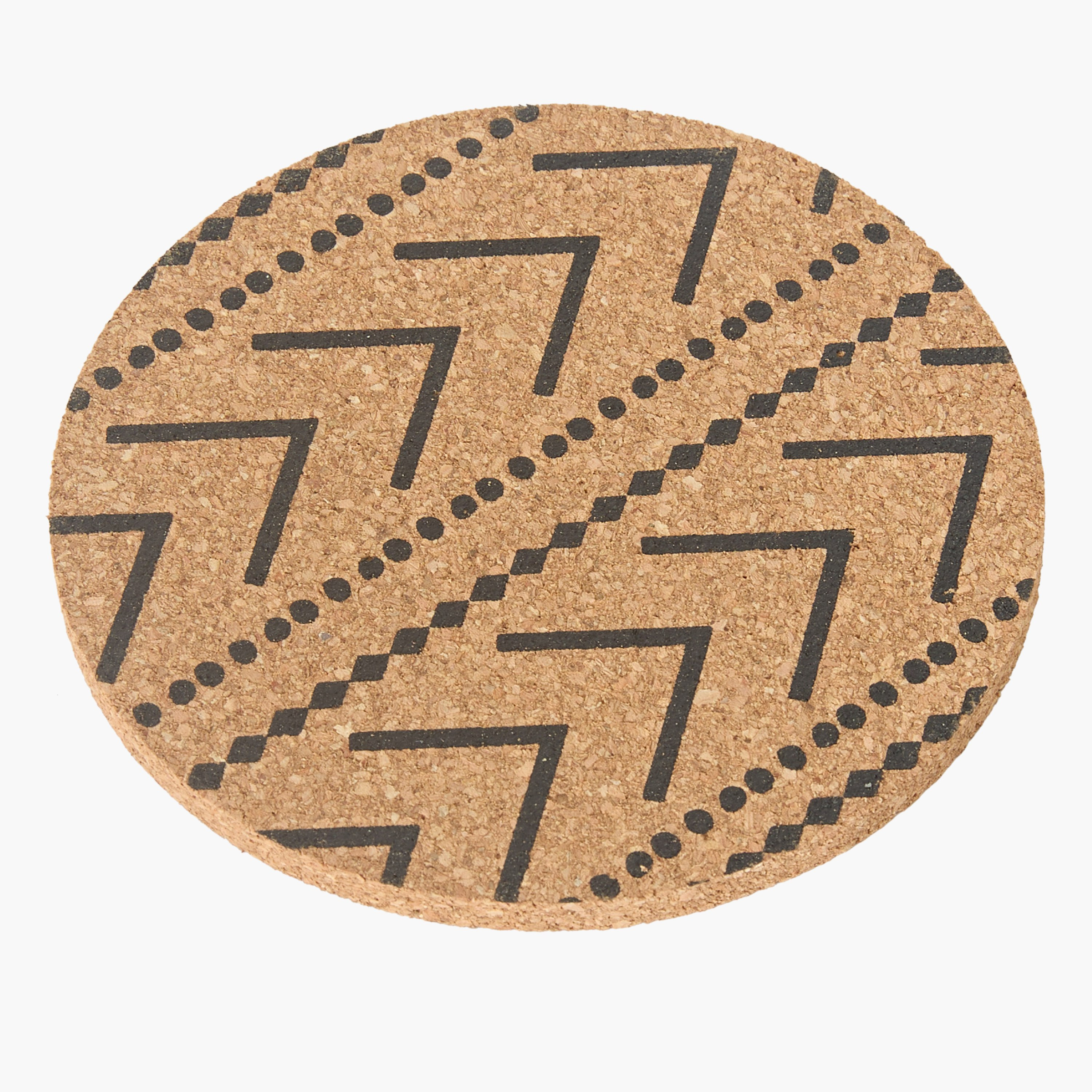 Trib 4-Piece Printed Cork Coaster Set - 10 cm-hbxdecorandfurnishings-tabletop-serveware-image-5